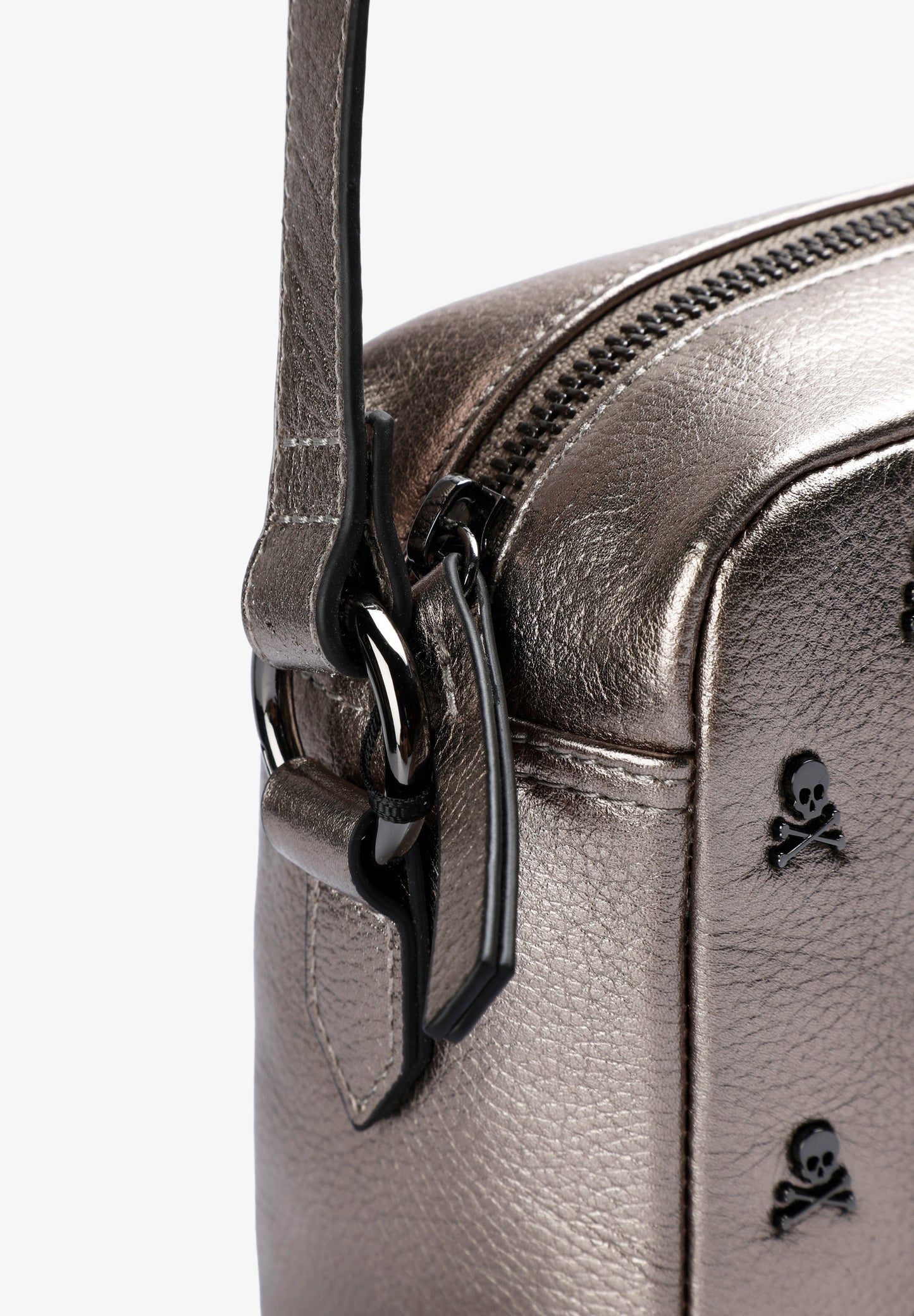BOLSO PIEL BANDOLERA CALAVERAS ALL OVER - Scalpers