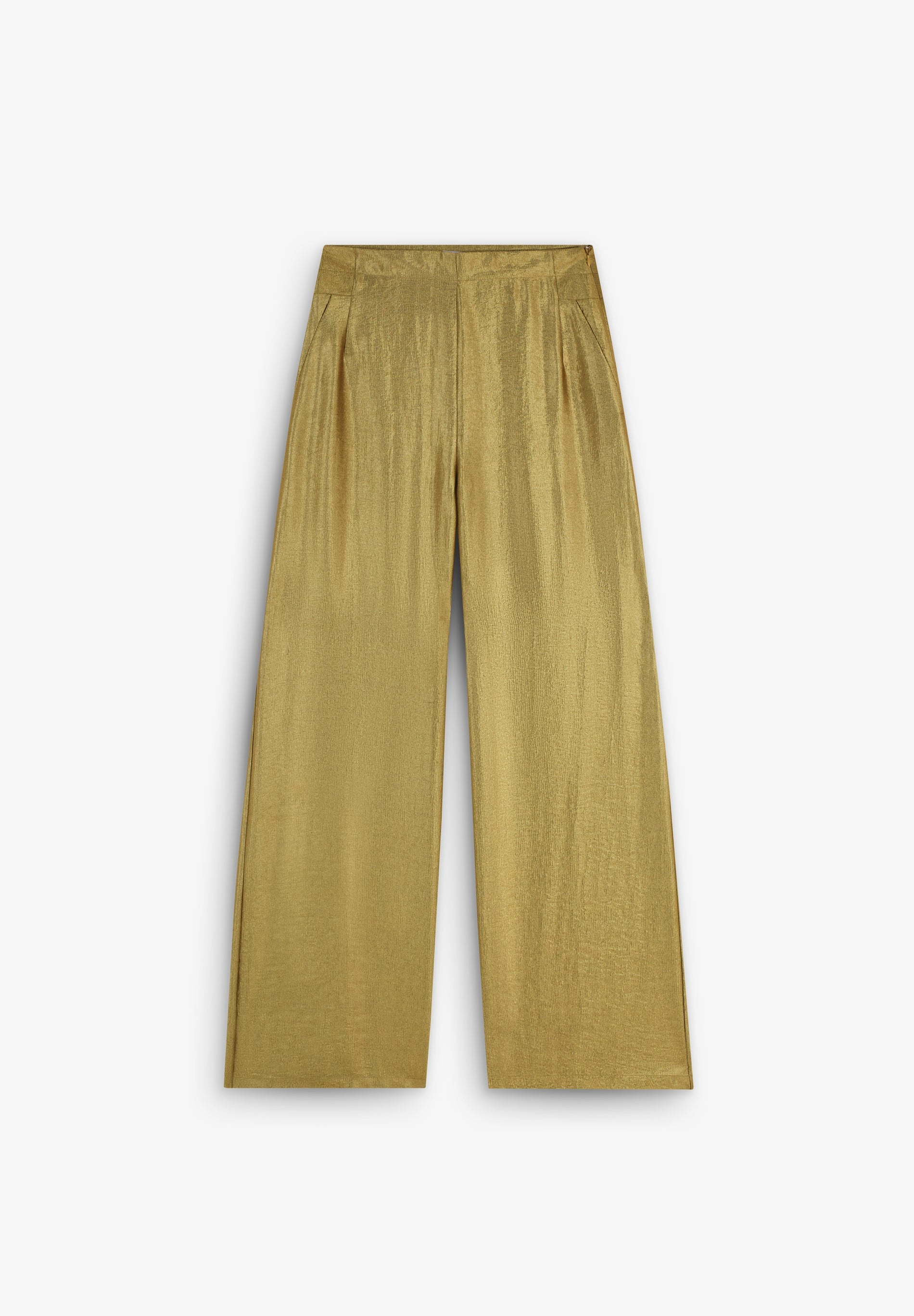 PANTALÓN FLUIDO METALIZADO PINZAS