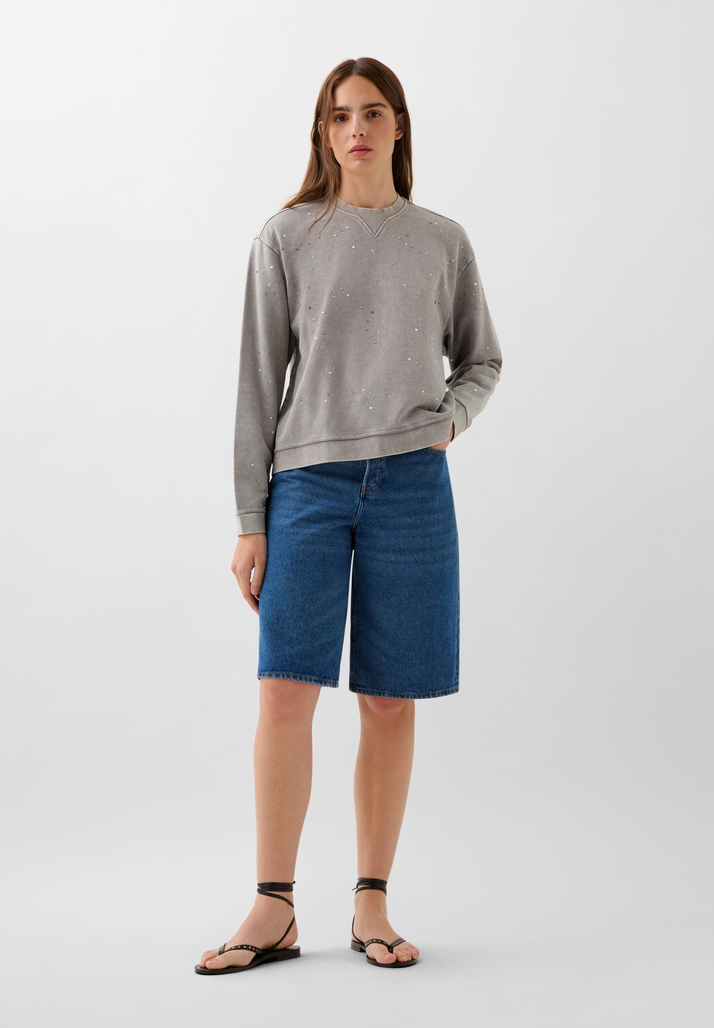 SUDADERA EFECTO LAVADO STRASS - Scalpers