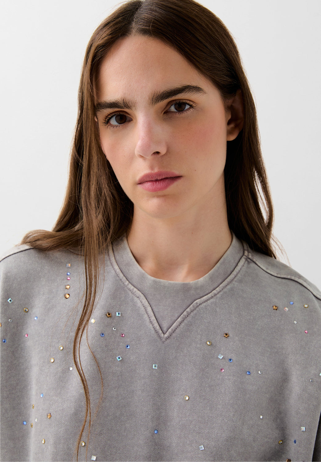 SUDADERA EFECTO LAVADO STRASS - Scalpers