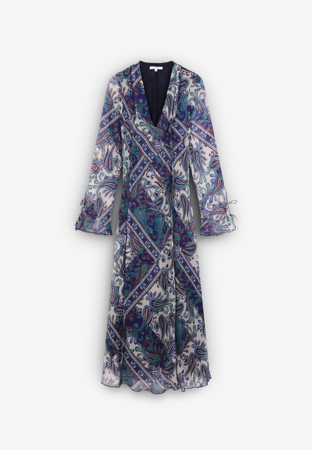 VESTIDO LARGO FLUIDO PAISLEY - Scalpers