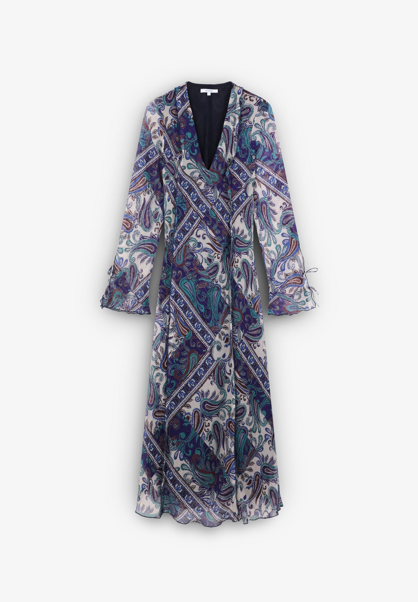 VESTIDO LARGO FLUIDO PAISLEY - Scalpers