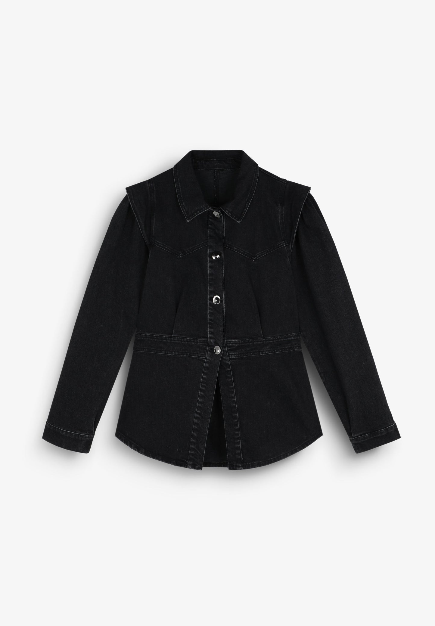 CAMISA DENIM MANGA ABULLONADA