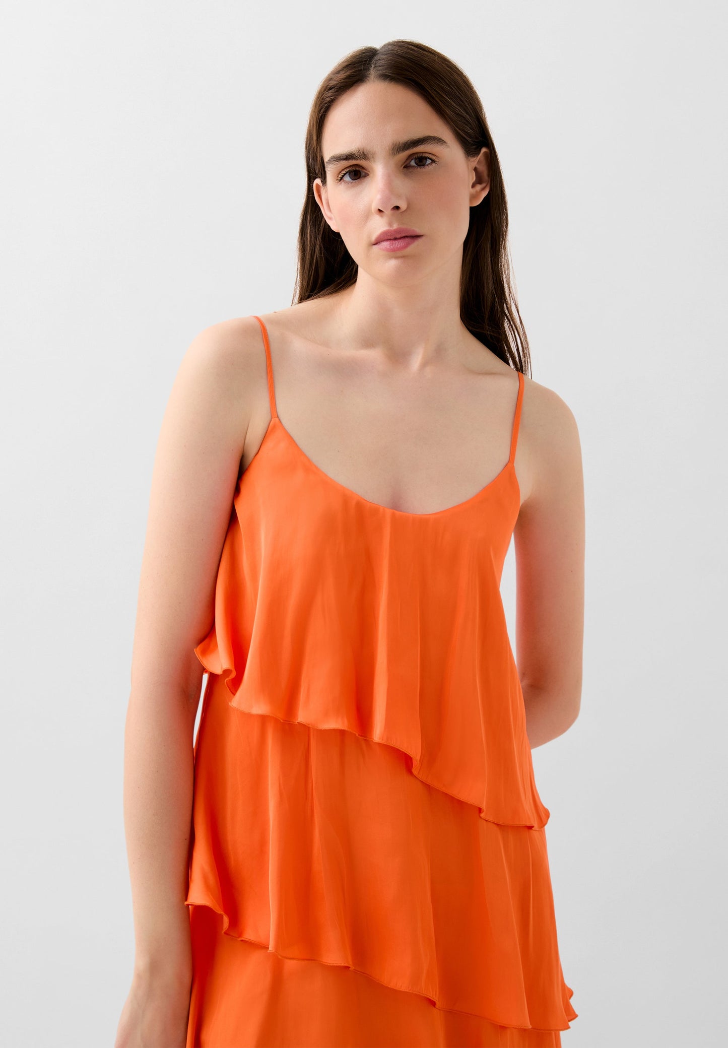 VESTIDO ASIMÉTRICO VOLANTES