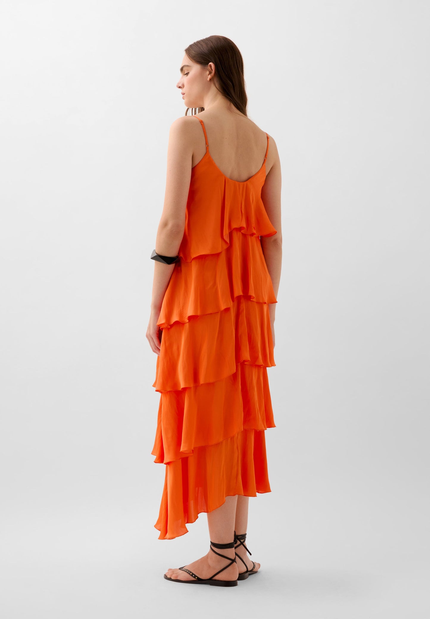 VESTIDO ASIMÉTRICO VOLANTES