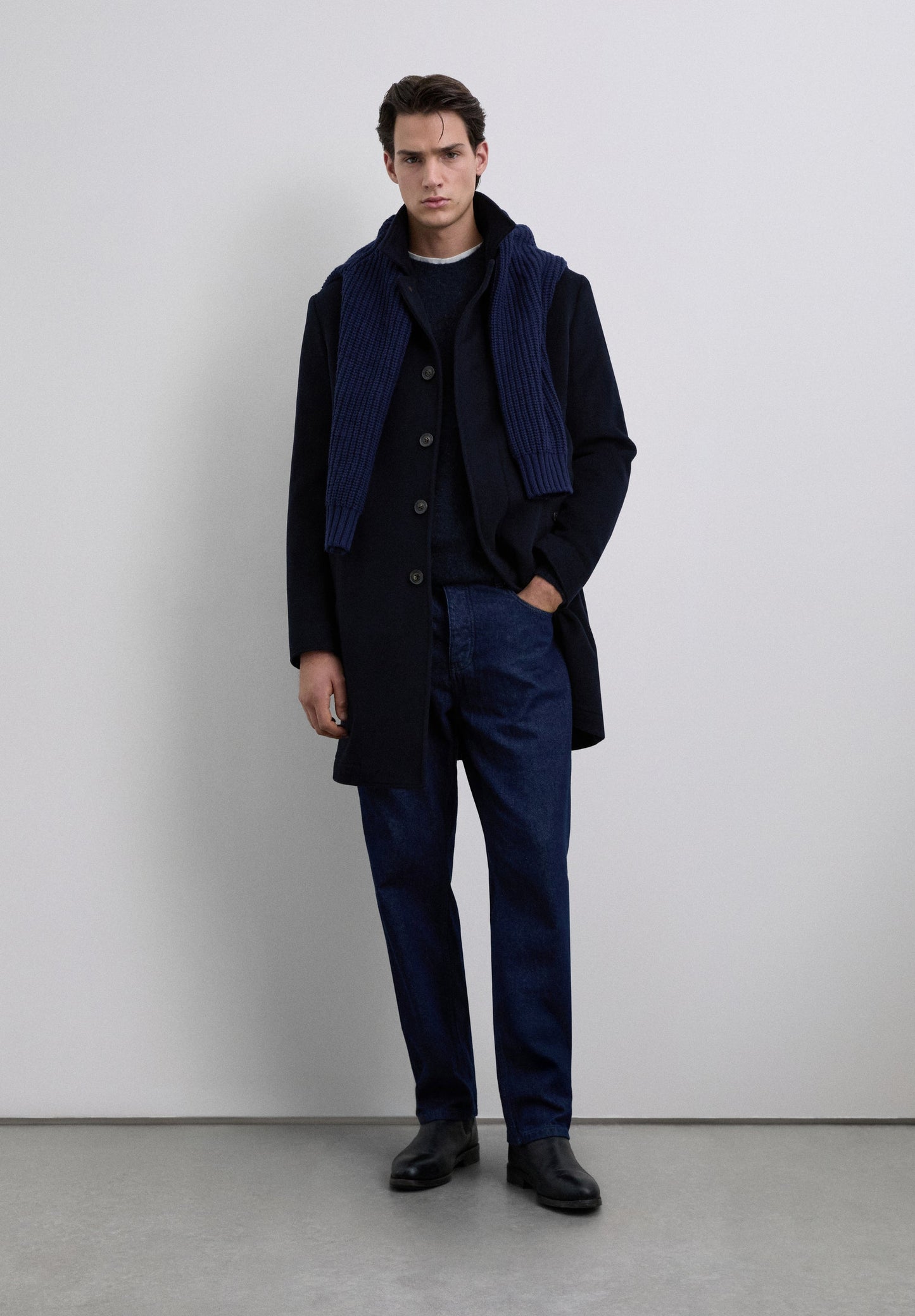 ABRIGO LARGO MEZCLA LANA - Scalpers