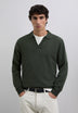 CHALECO POLO CUELLO PICO LANA