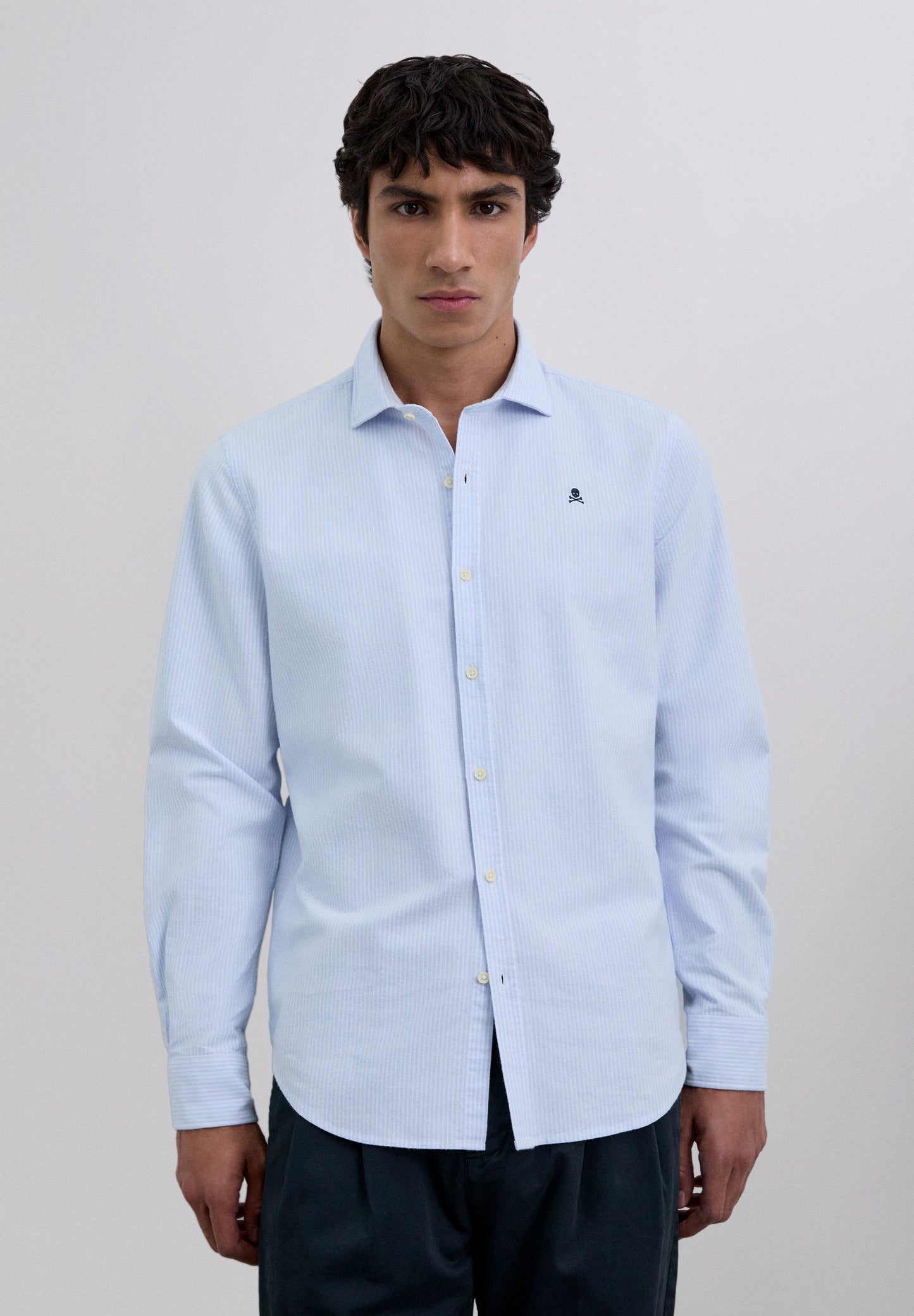 CAMISA OXFORD RAYAS CALAVERA - Scalpers