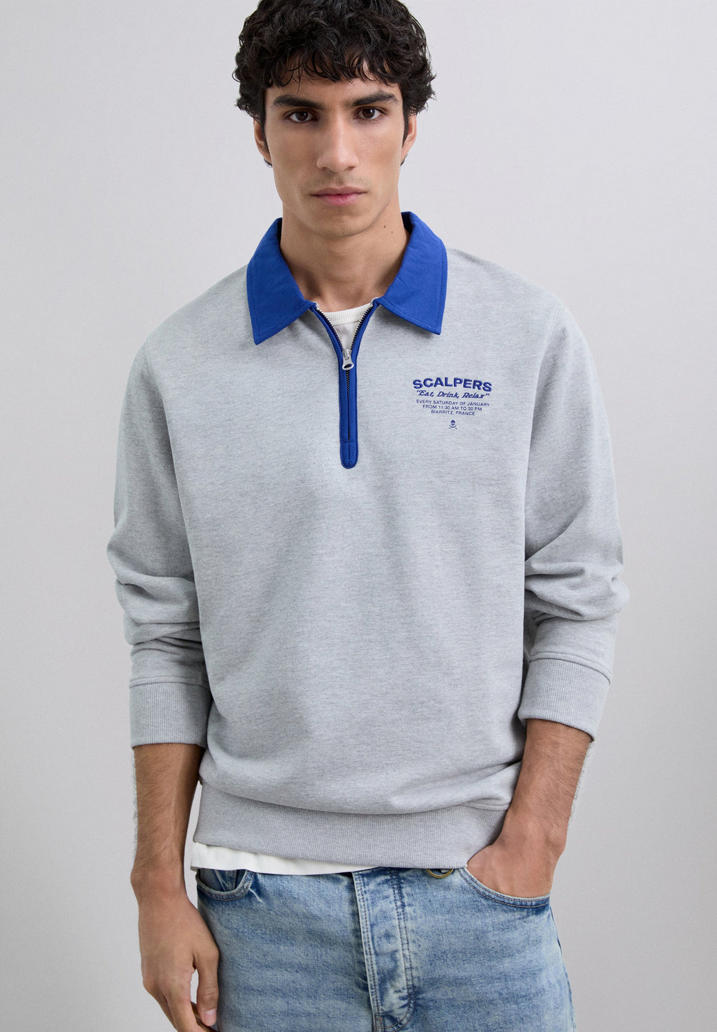 SUDADERA CREMALLERA BORDADOS - Scalpers