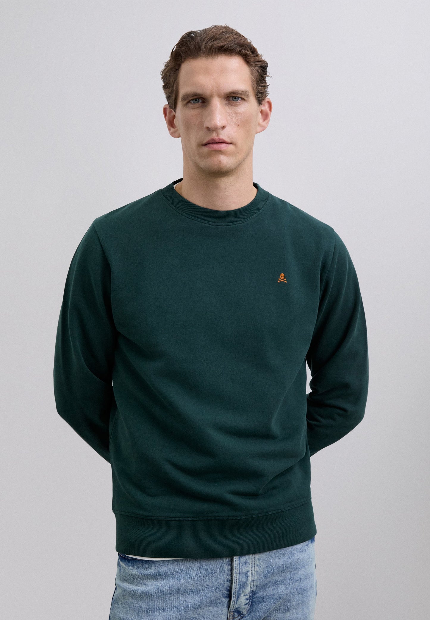 SUDADERA BORDADA CONTRASTE ALGODÓN - Scalpers