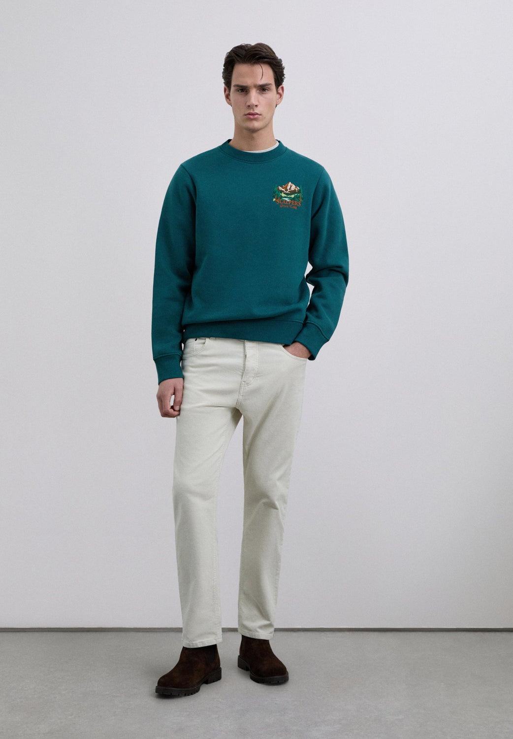 SUDADERA ALGODÓN BORDADA - Scalpers