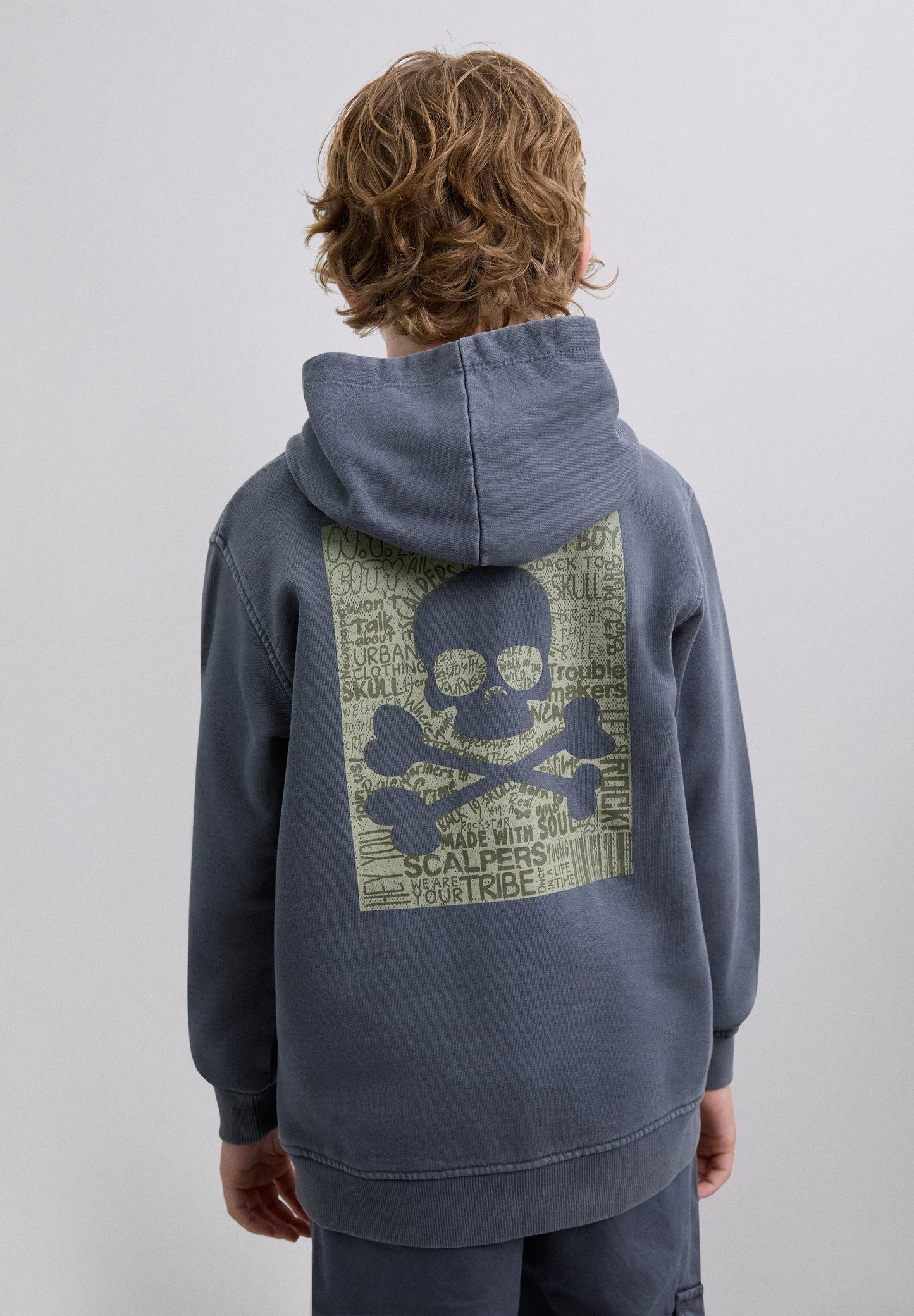 SUDADERA PRINT CALAVERA - Scalpers