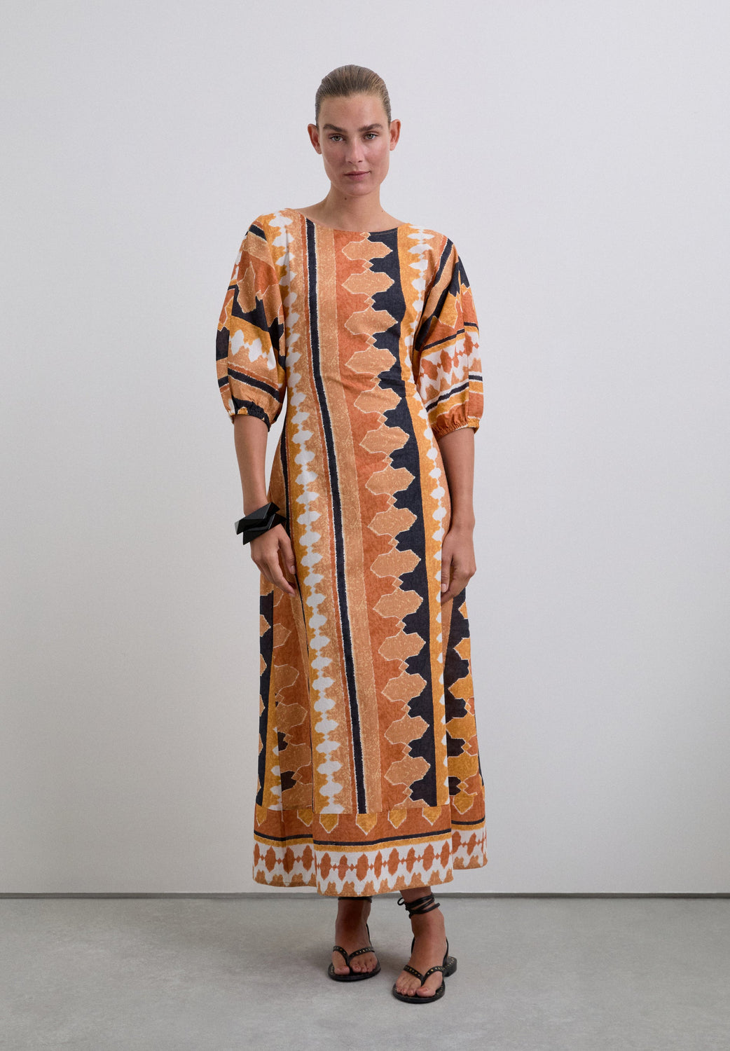 VESTIDO MIDI ÉTNICO - Scalpers
