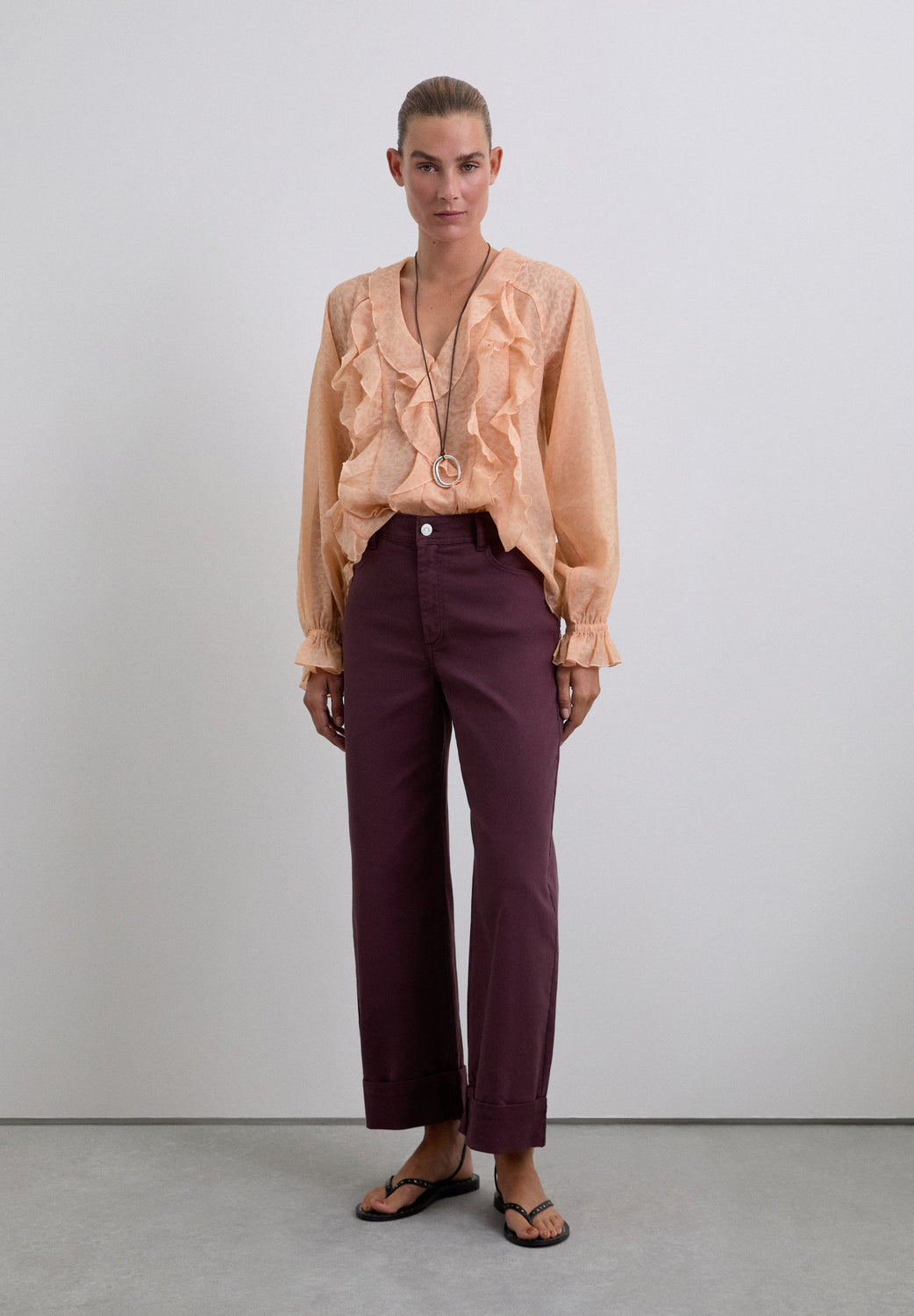 BLUSA VOLANTES ANIMAL PRINT - Scalpers