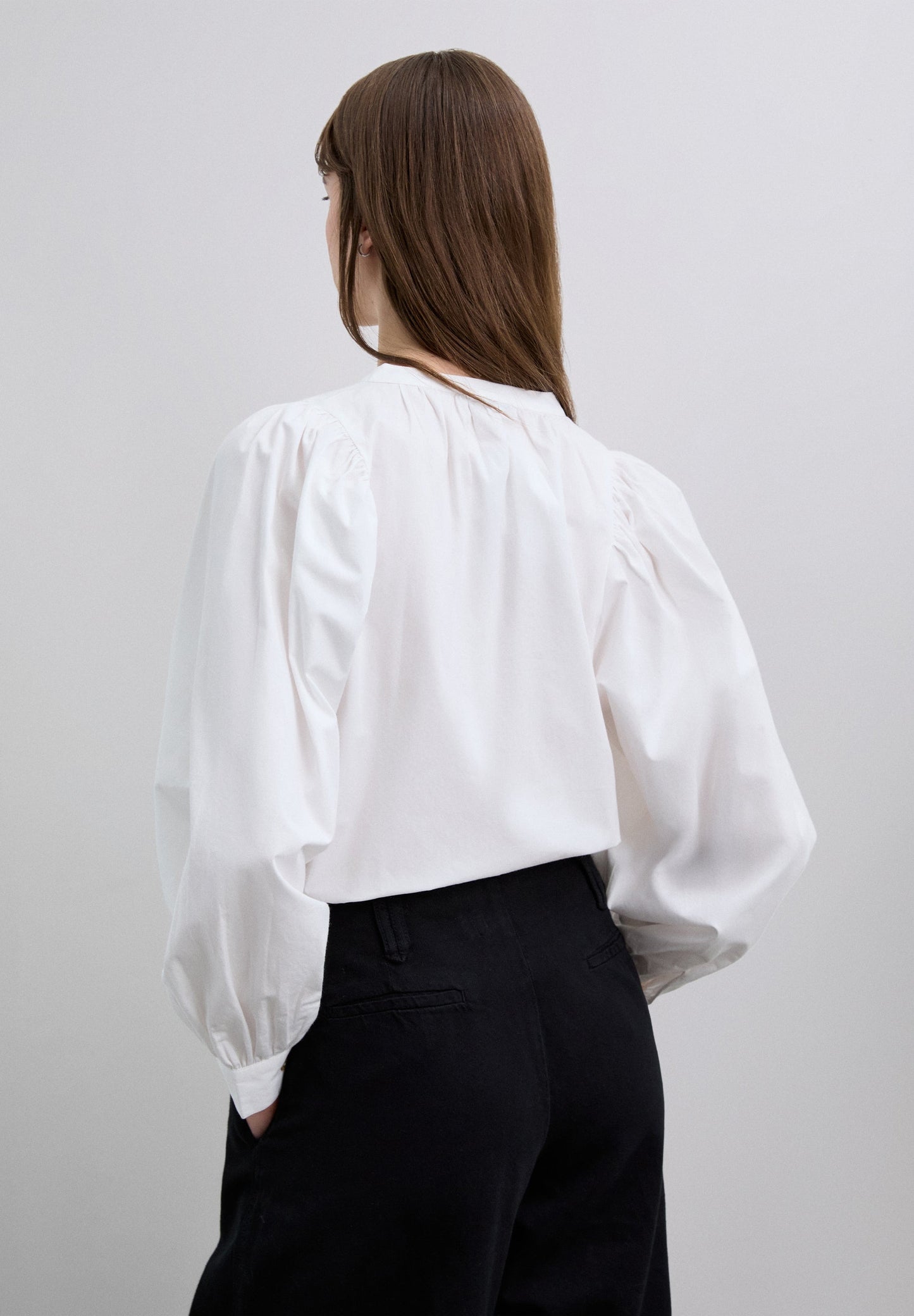 CAMISA POPELÍN MANGA ABULLONADA - Scalpers