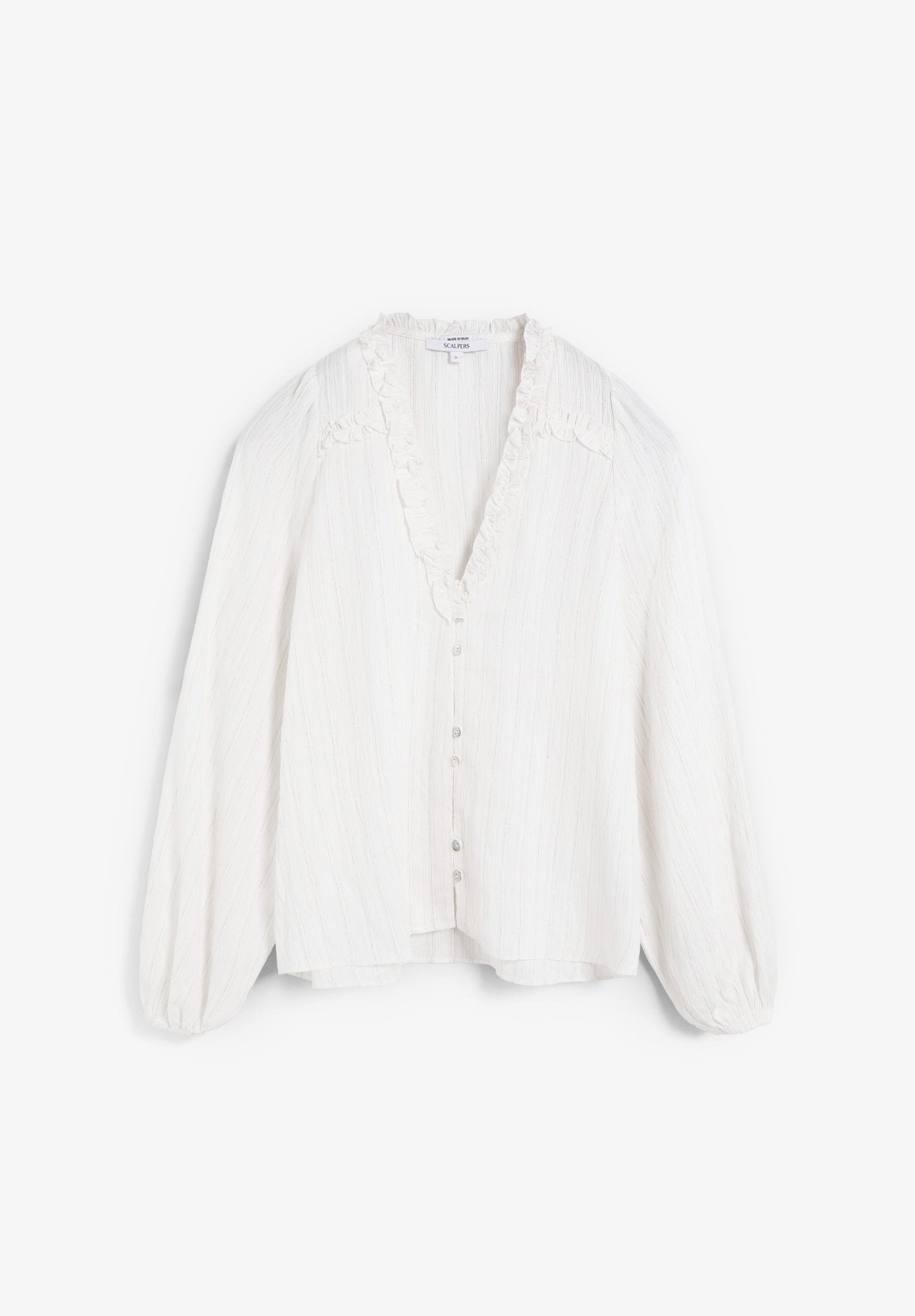 BLUSA FRUNCES HILO METALIZADO - Scalpers