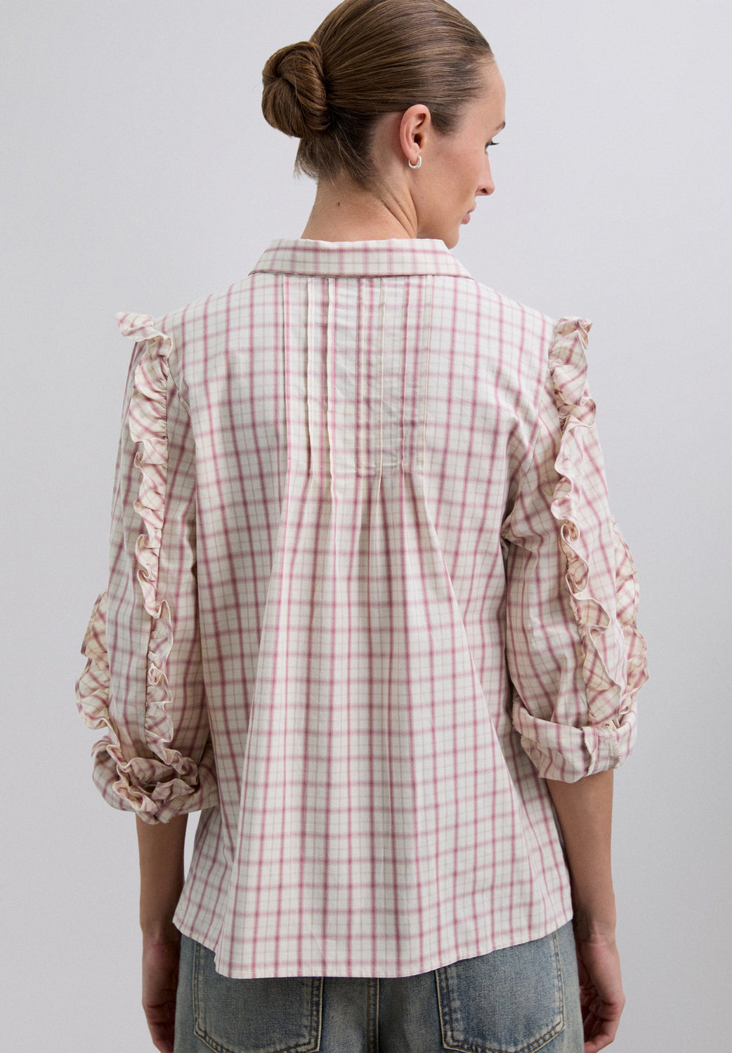 CAMISA CUADROS DETALLES FRUNCES - Scalpers