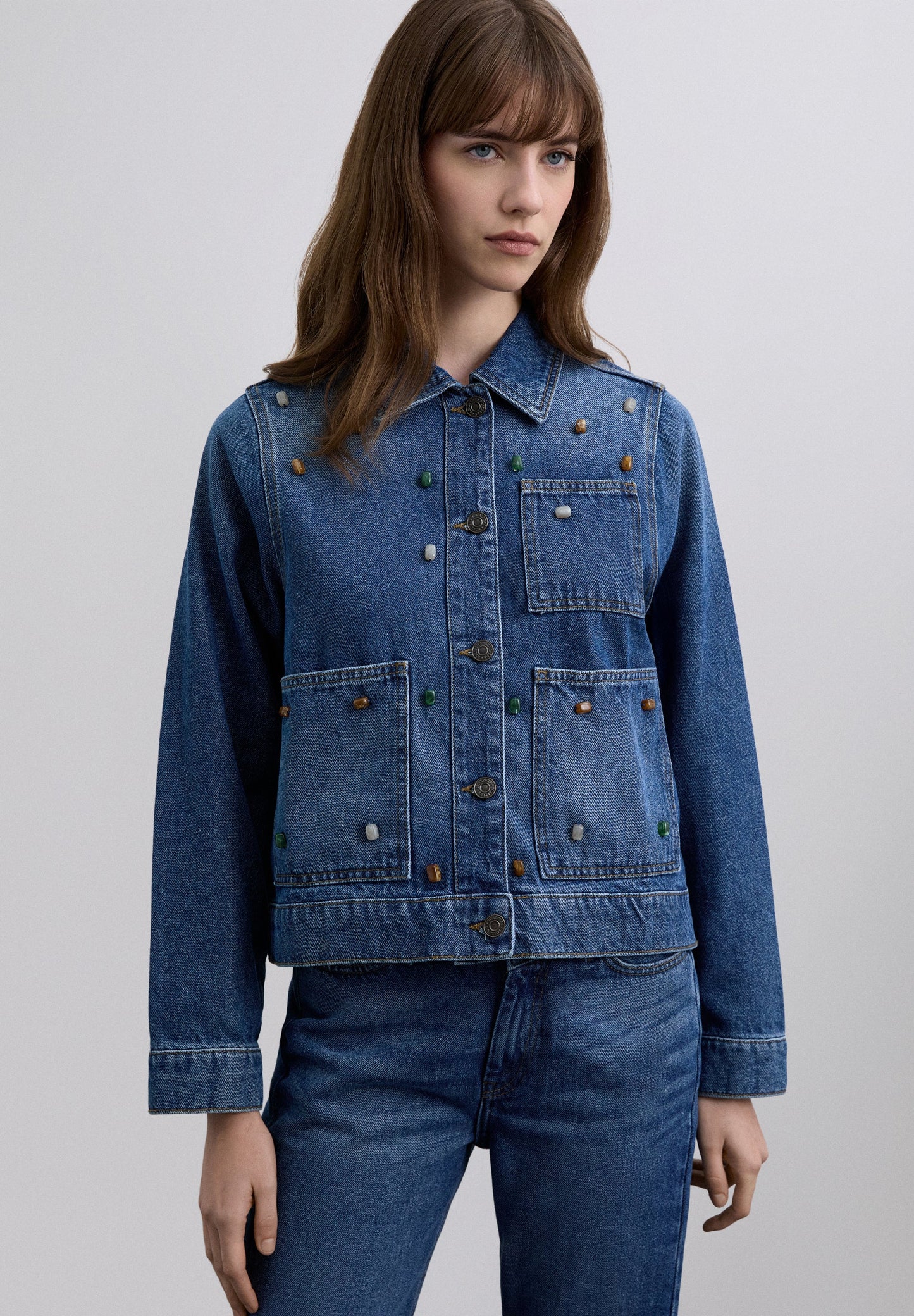 CHAQUETA VAQUERA CON ABALORIOS - Scalpers