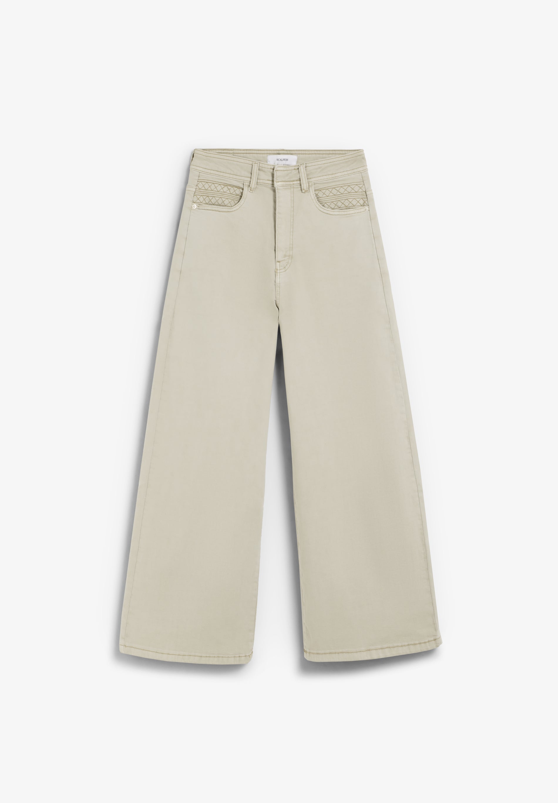 PANTALÓN TIRO ALTO DETALLE COSTURAS - Scalpers