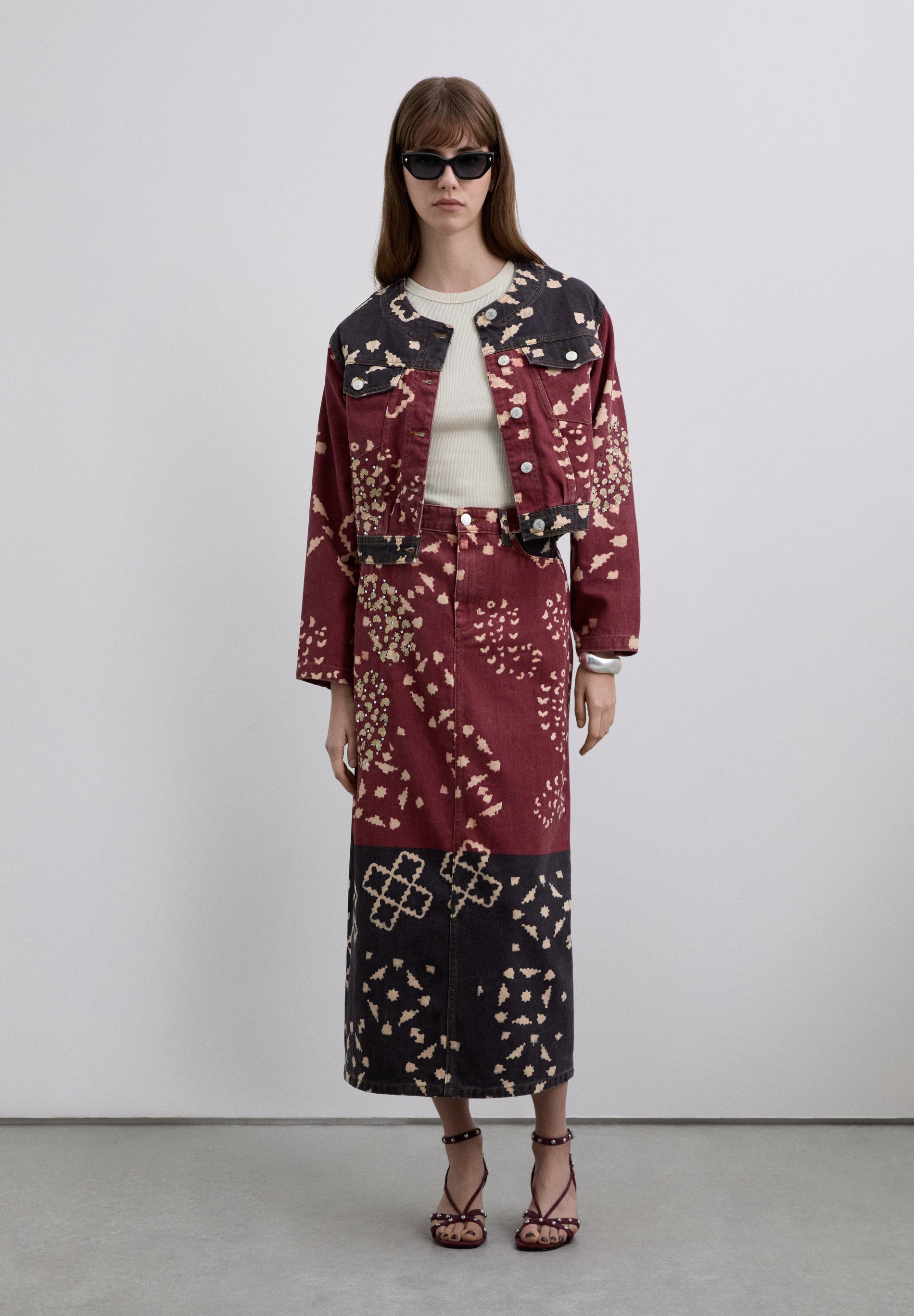 FALDA DENIM ESTAMPADA - Scalpers