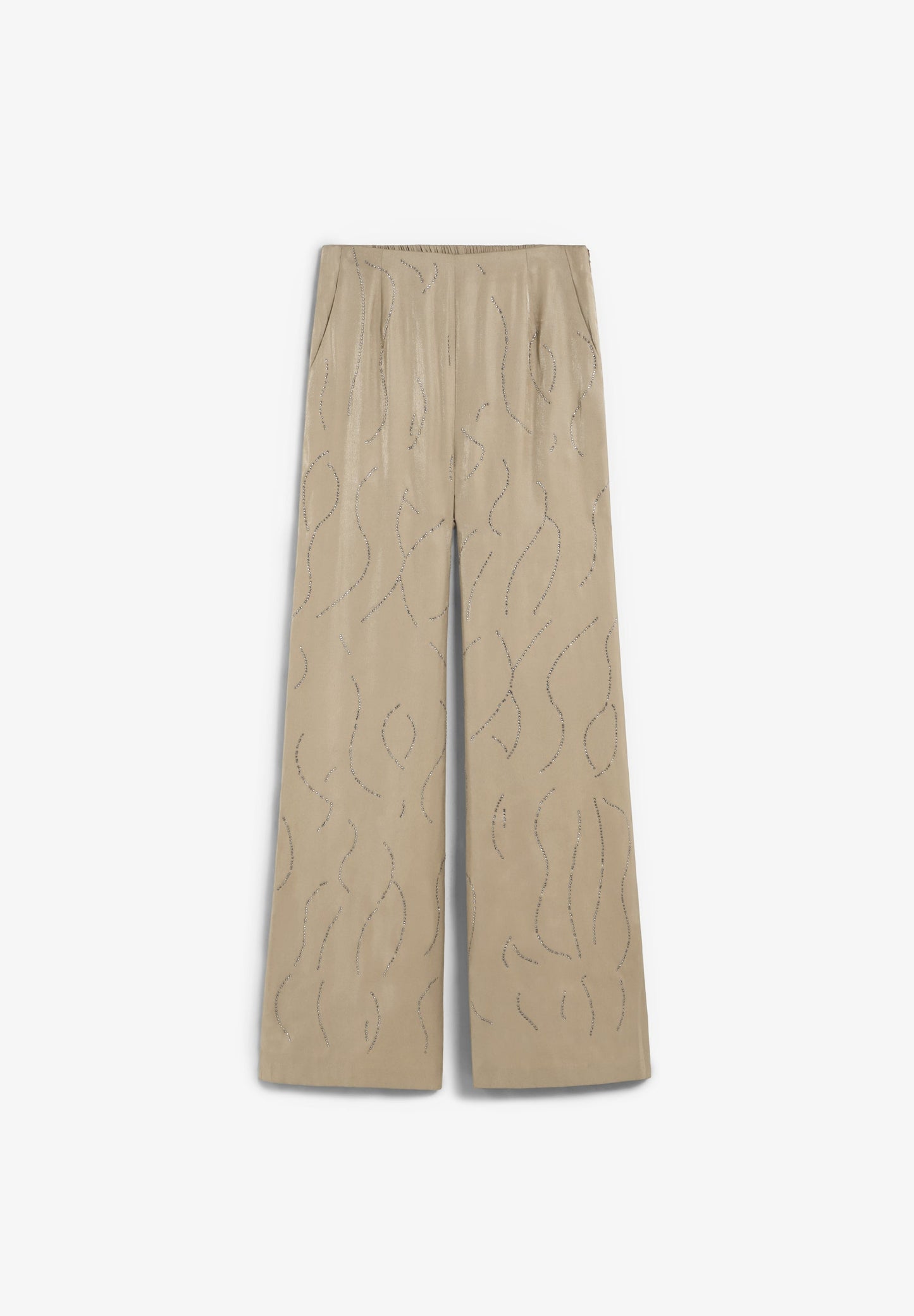 PANTALÓN FLUIDO CON PIEDRAS STRASS - Scalpers