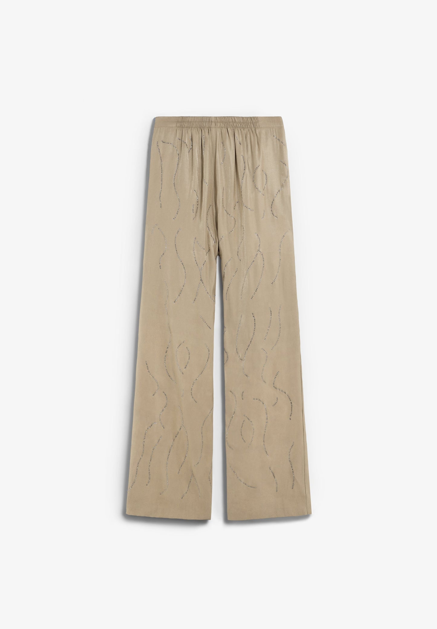 PANTALÓN FLUIDO CON PIEDRAS STRASS - Scalpers