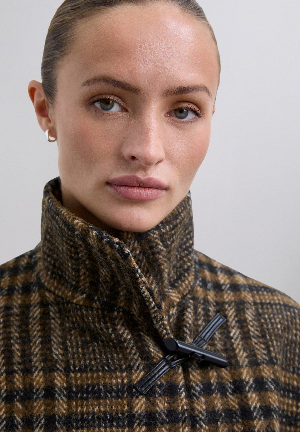 ABRIGO CORTO LANA CUADROS - Scalpers