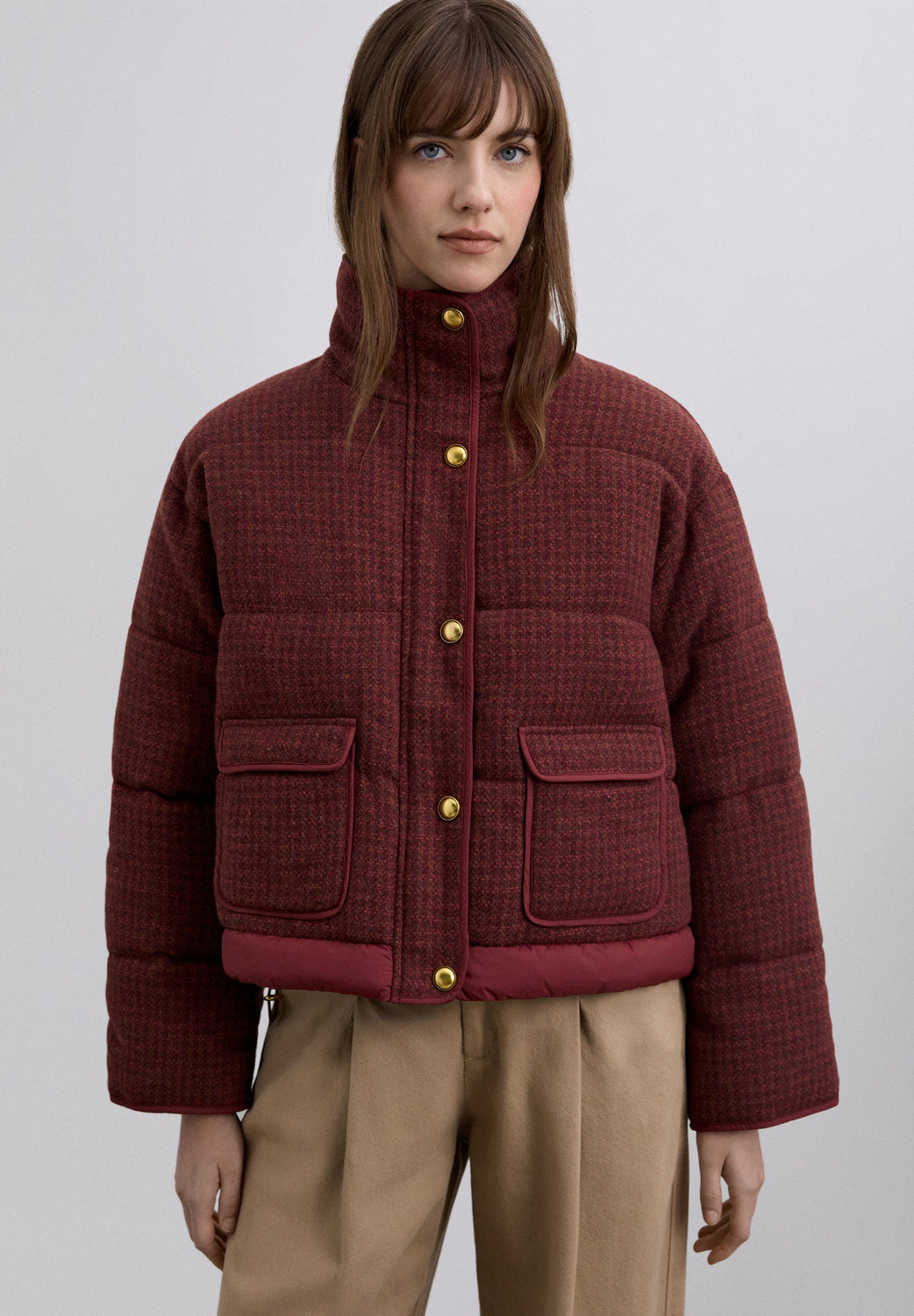 ABRIGO BOMBER ACOLCHADO CUADROS - Scalpers