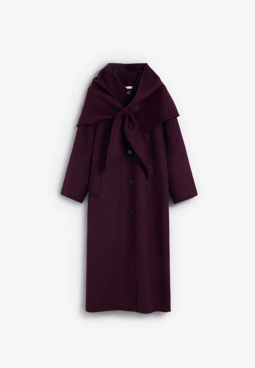 ABRIGO LARGO CON BUFANDA DESMONTABLE - Scalpers