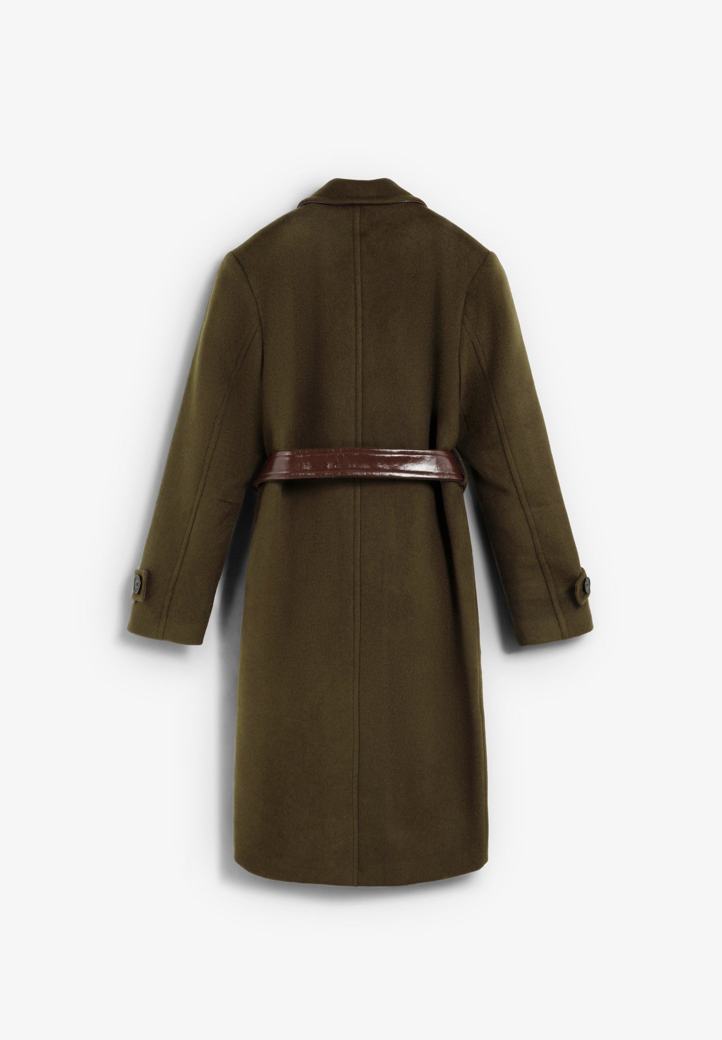 ABRIGO CON CINTURÓN A CONTRASTE - Scalpers