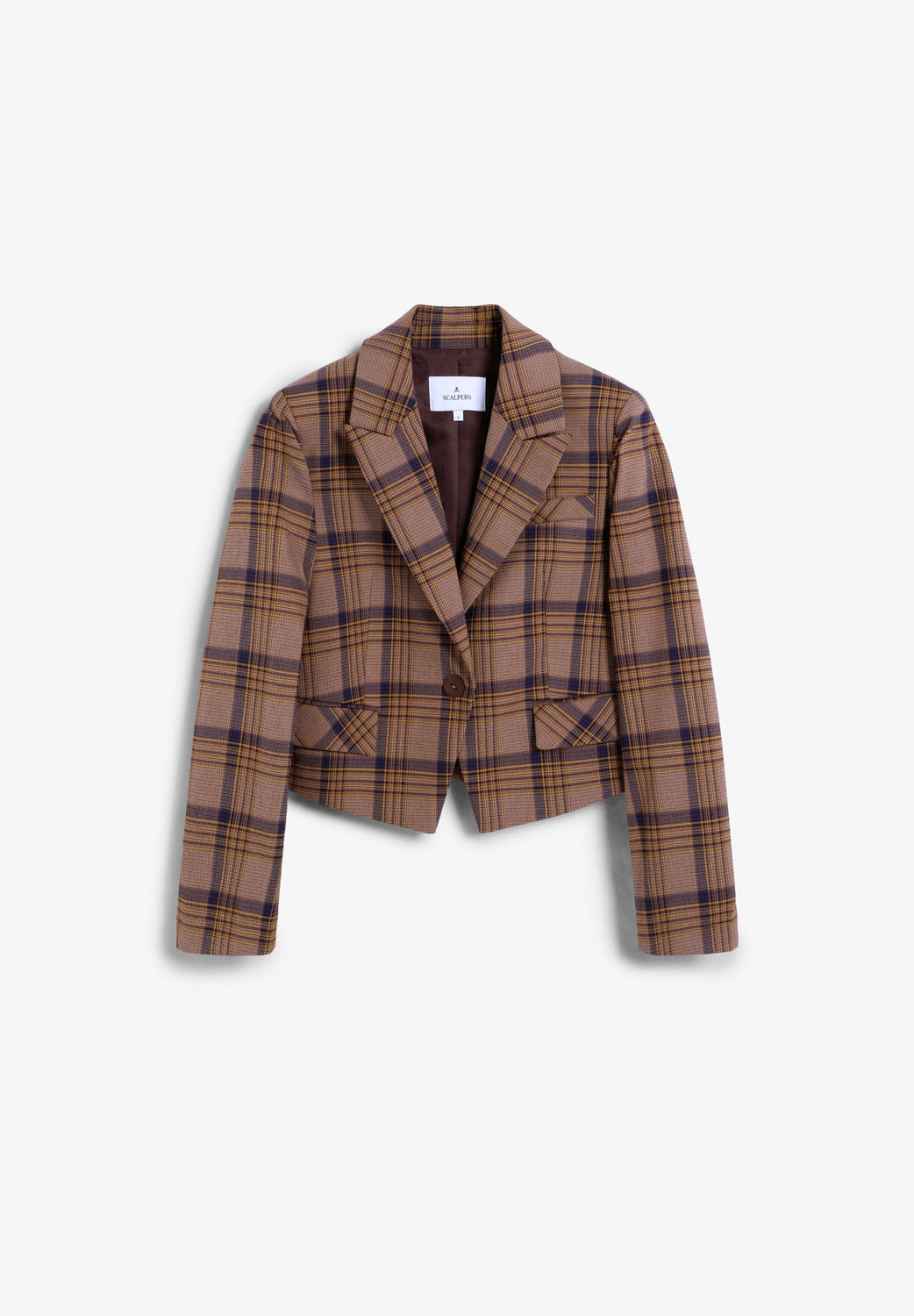BLAZER CROPPED CUADROS - Scalpers