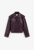 CHAQUETA BURDEOS TACHUELAS PIEL