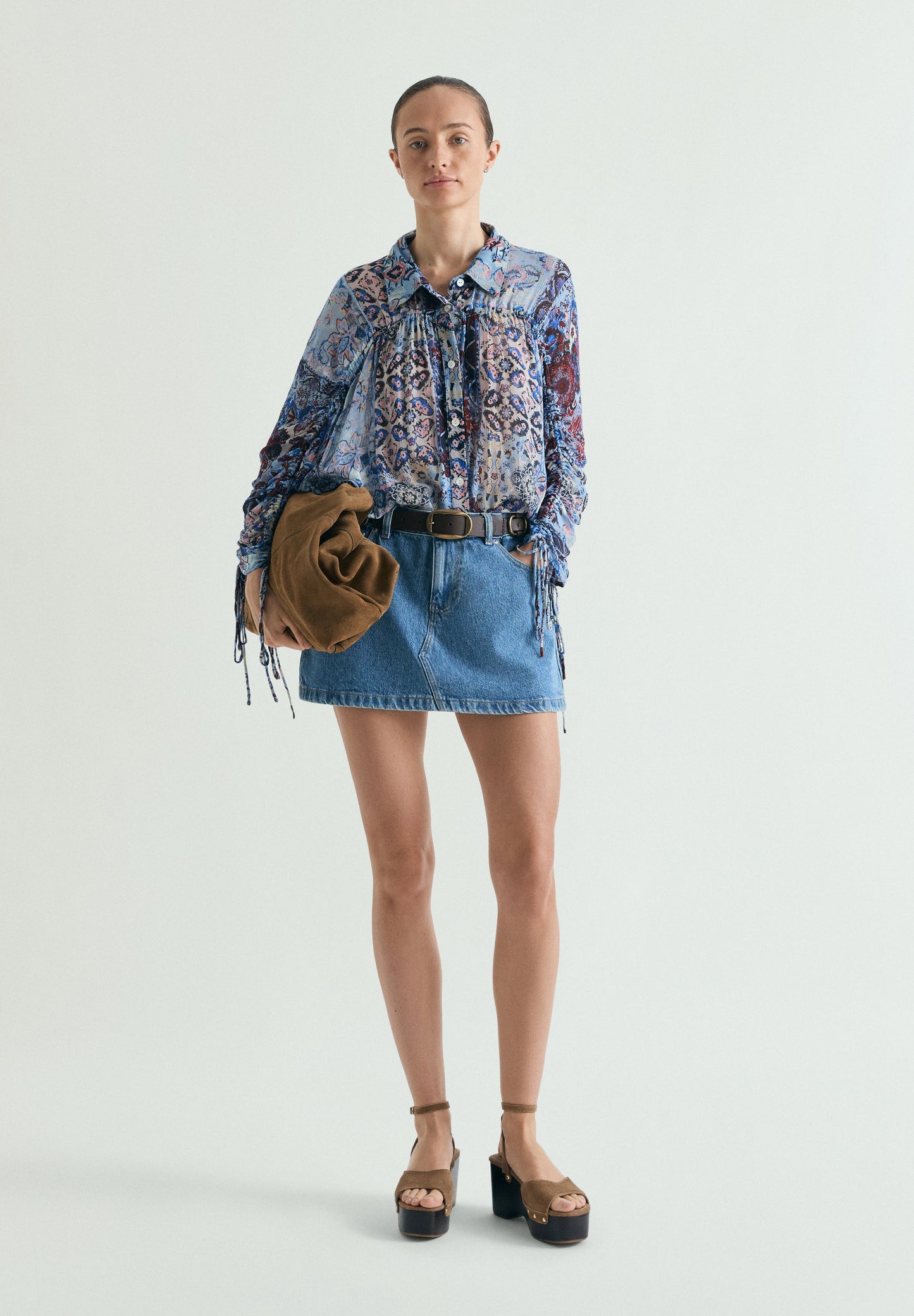 MINI FALDA DENIM