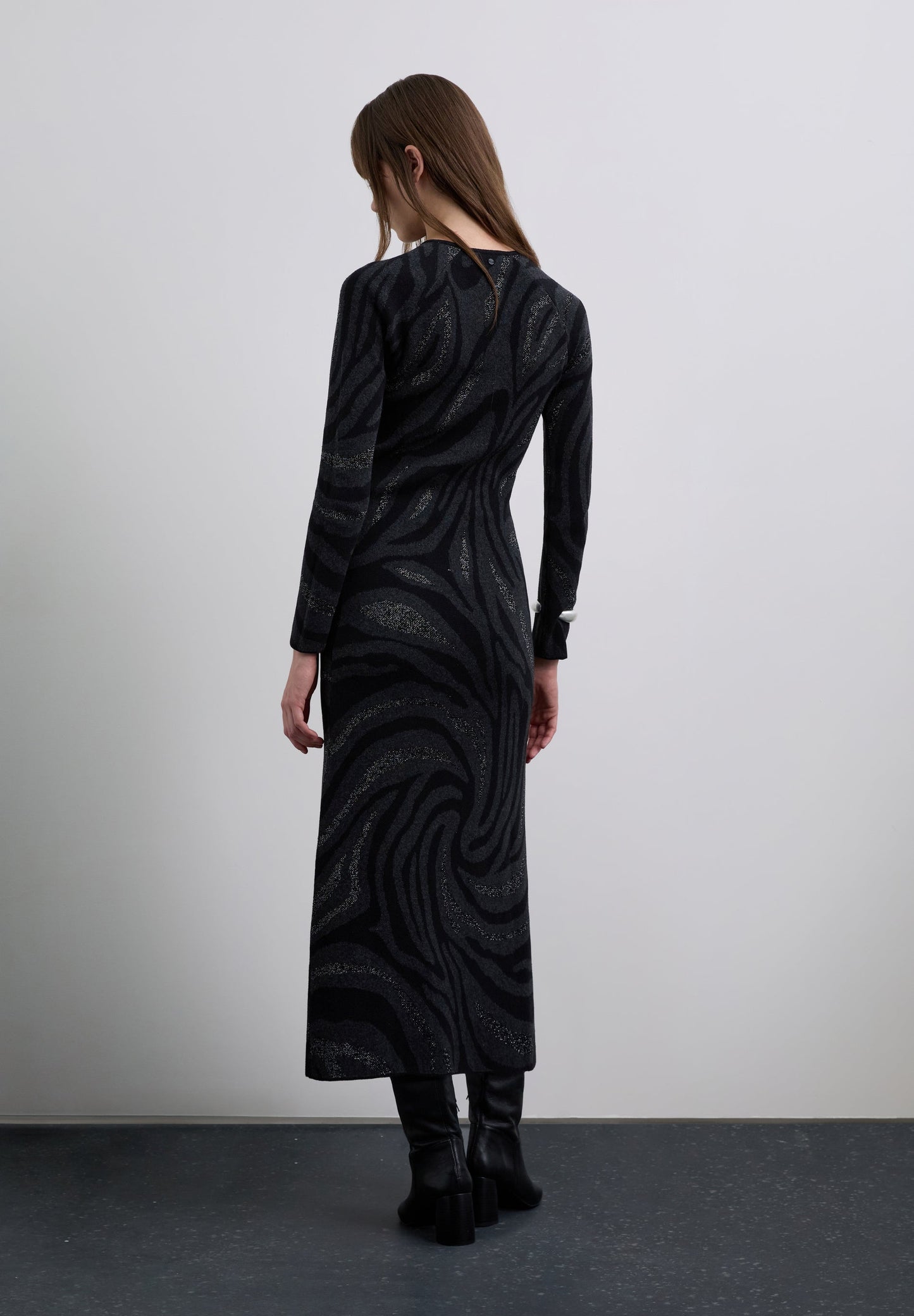 VESTIDO LARGO PUNTO ESTAMPADO