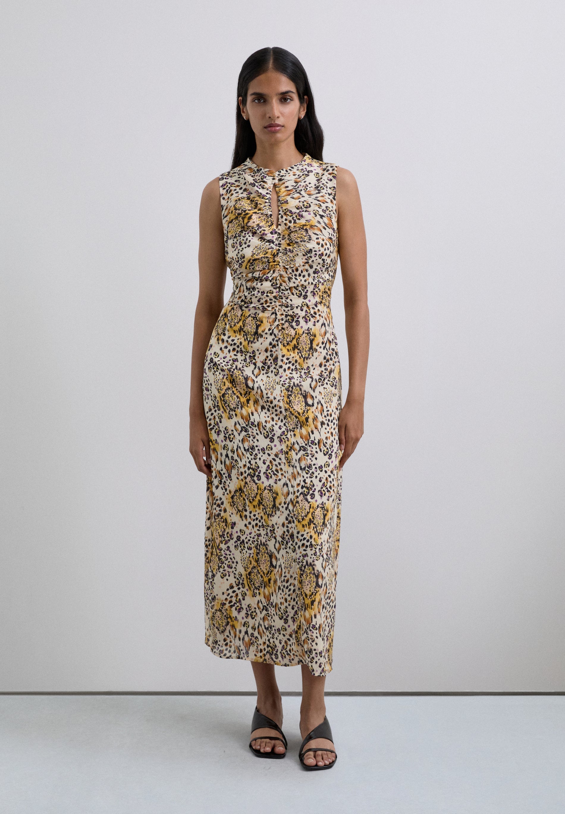 VESTIDO LARGO ANIMAL PRINT