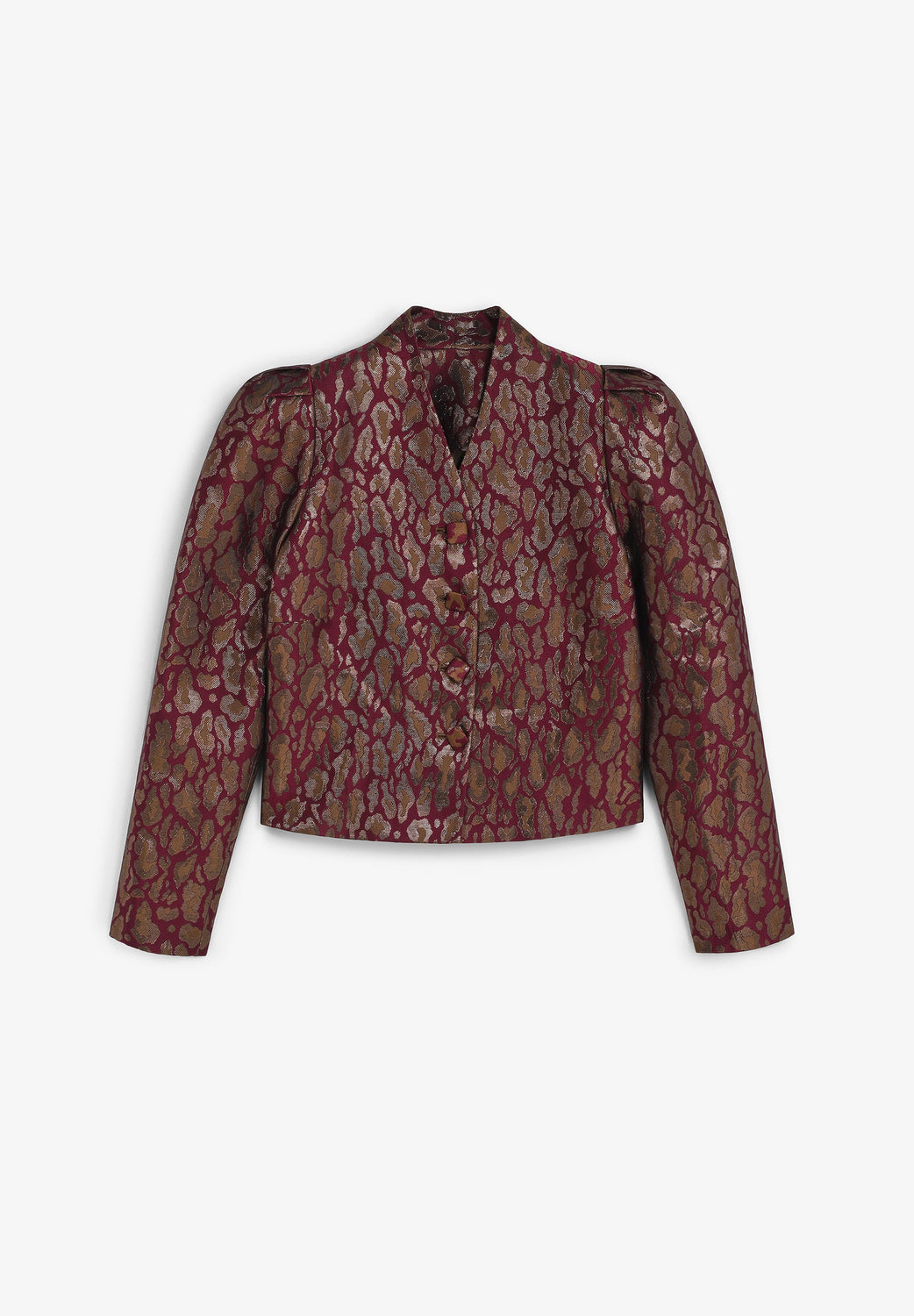 BLAZER CROPPED ANIMAL PRINT METALIZADA - Scalpers