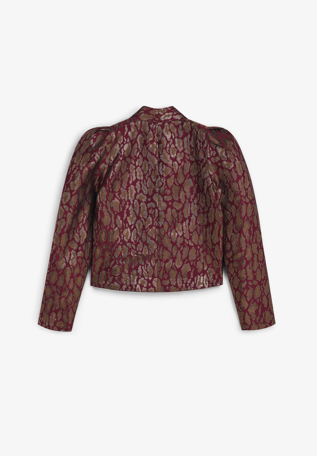 BLAZER CROPPED ANIMAL PRINT METALIZADA - Scalpers