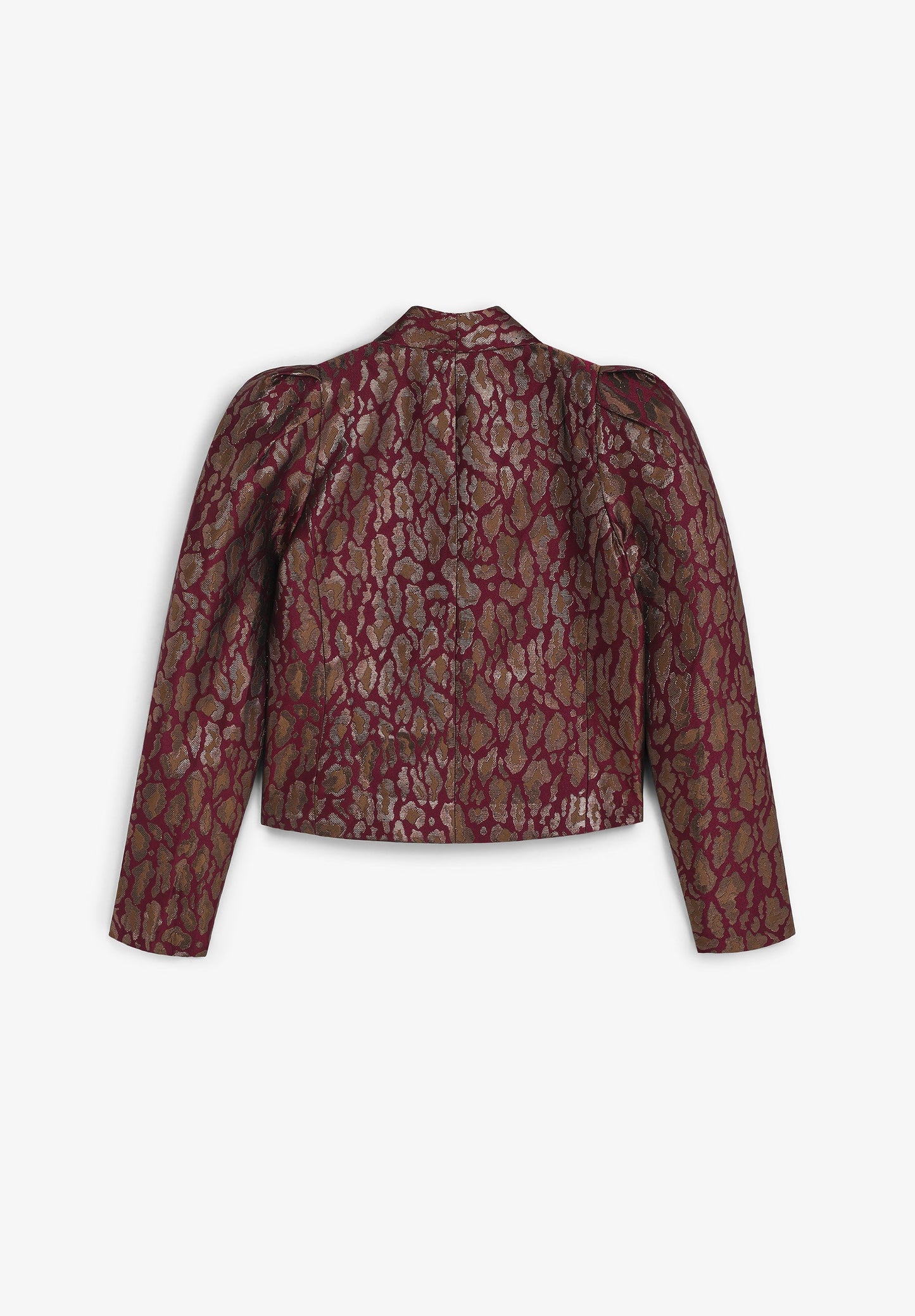 BLAZER CROPPED ANIMAL PRINT METALIZADA - Scalpers
