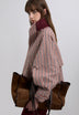 CHAQUETA BOMBER CUADROS CUELLO PANA