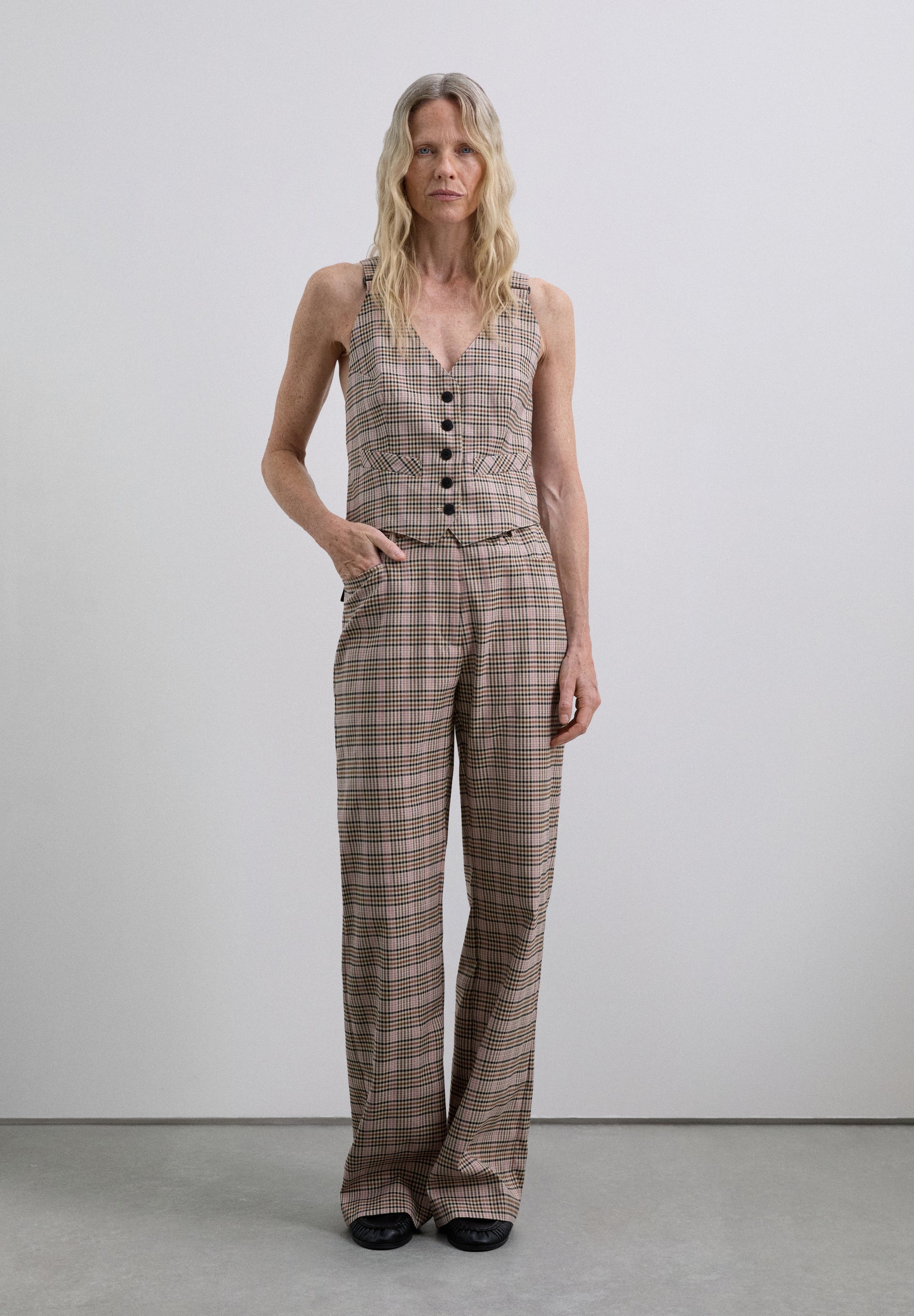 PANTALÓN CAMPANA CUADROS - Scalpers