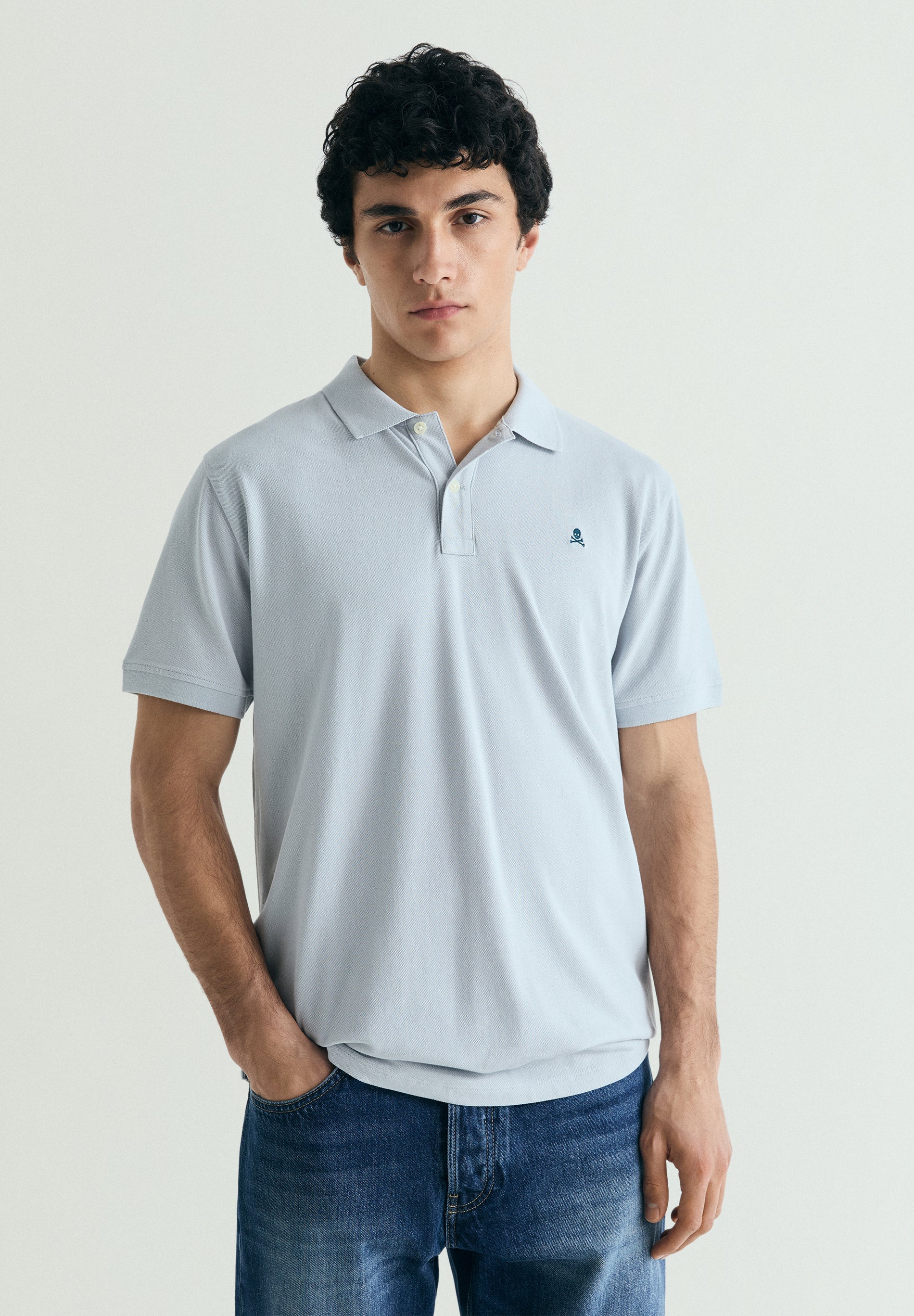 POLO PIQUÉ CALAVERA CONTRASTE