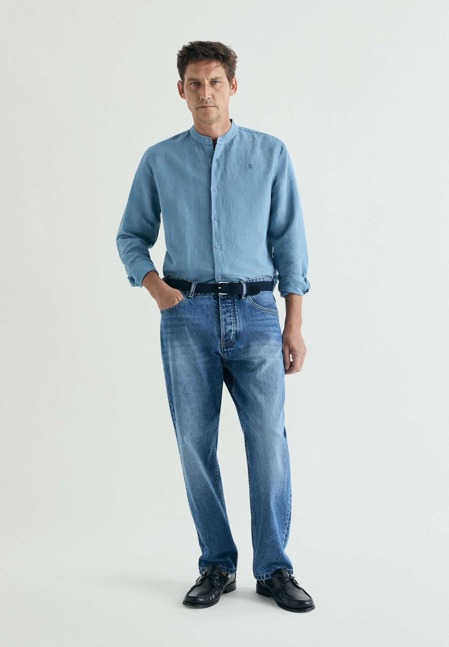 CAMISA LINO CUELLO MAO