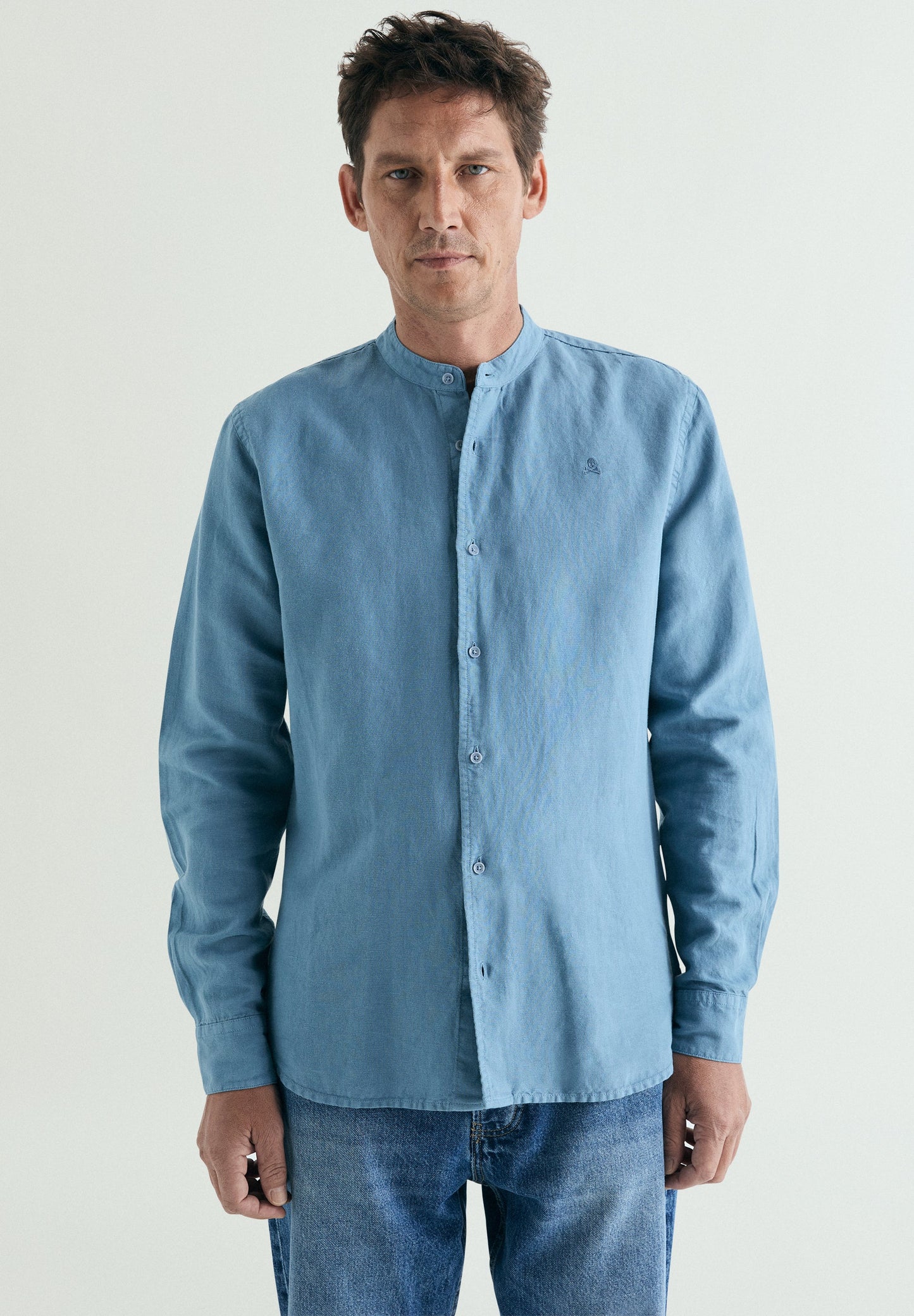 CAMISA LINO CUELLO MAO