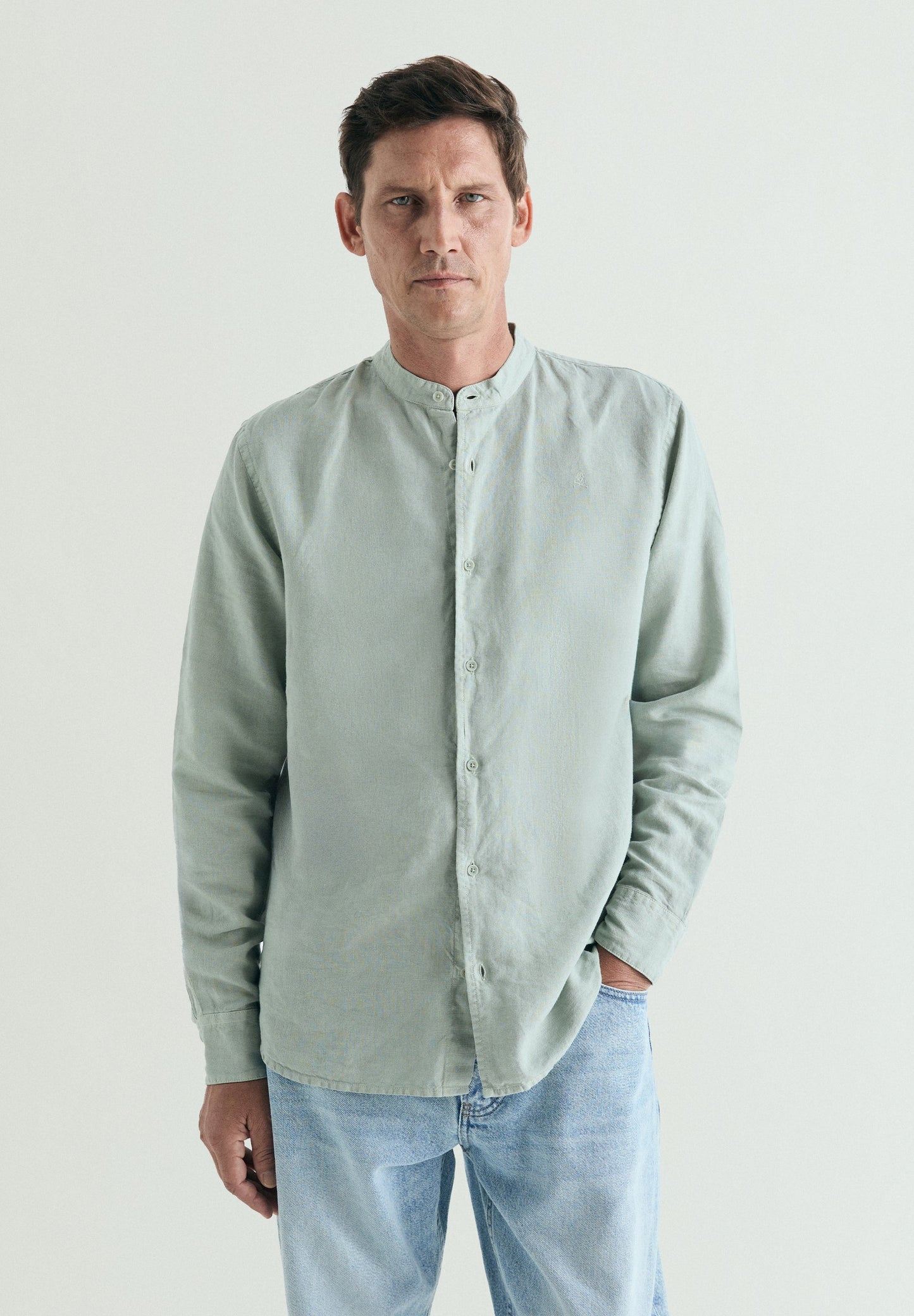 CAMISA LINO CUELLO MAO