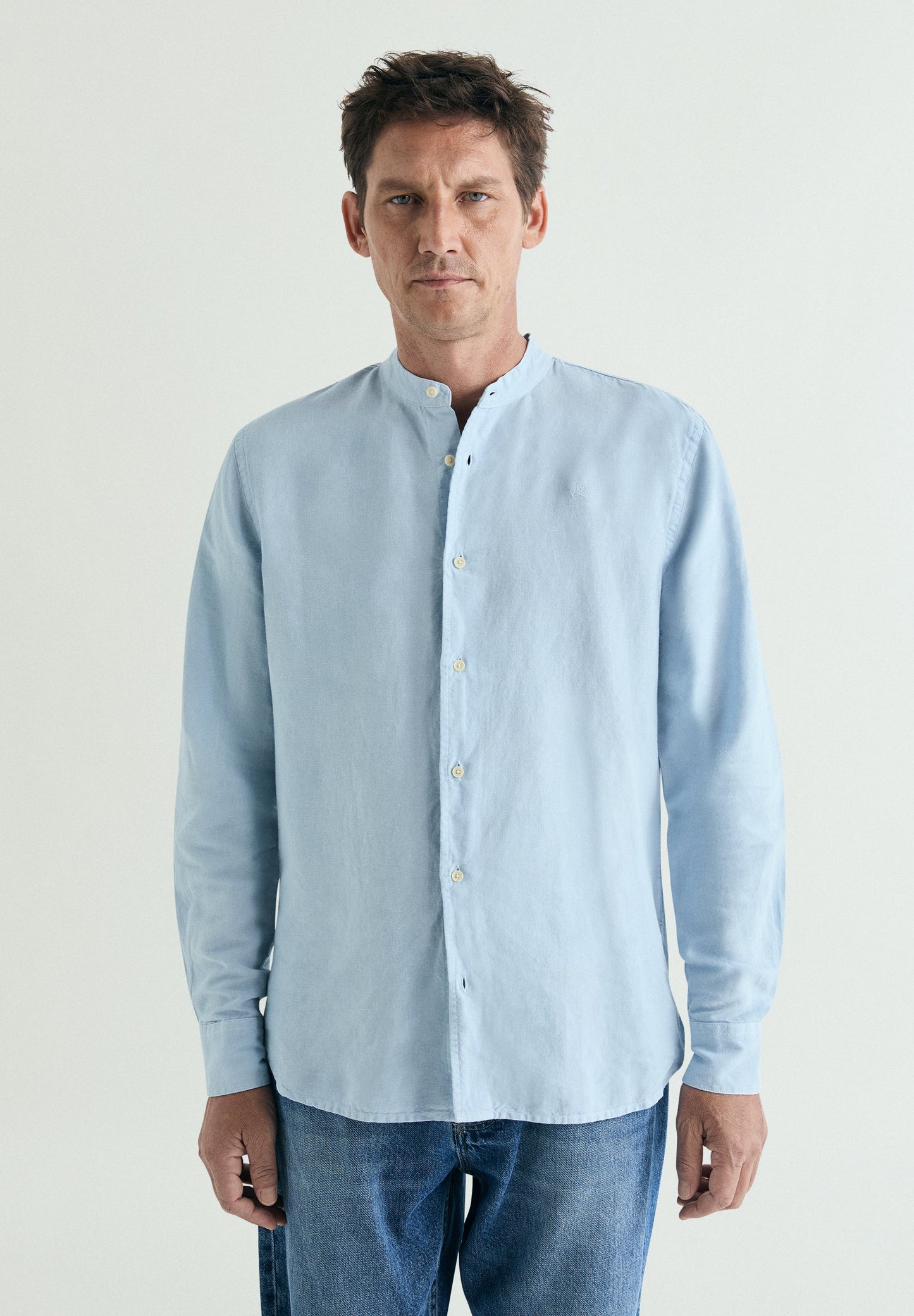 CAMISA LINO CUELLO MAO