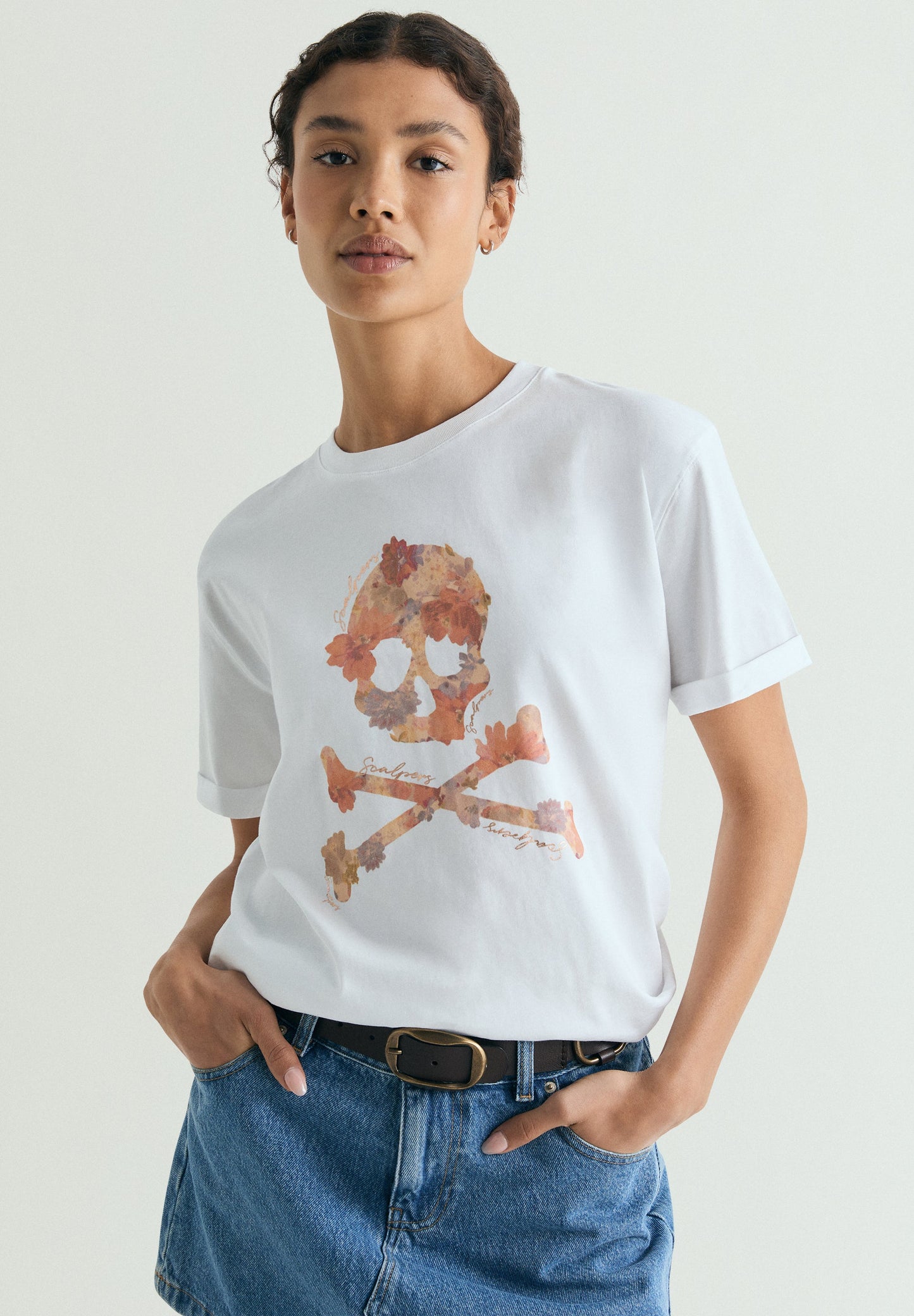 CAMISETA CALAVERA ESTAMPADA