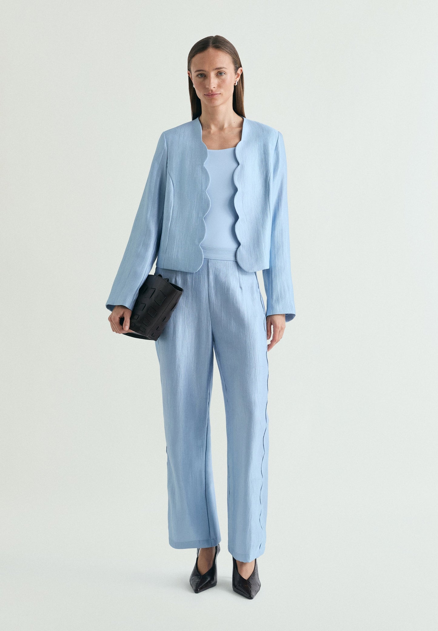 BLAZER CROP JACQUARD