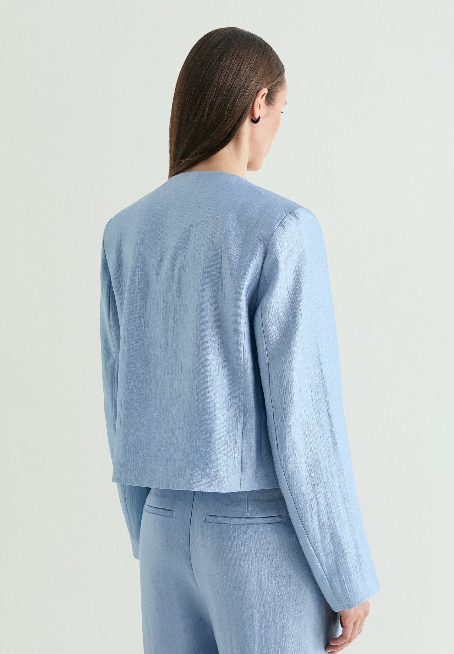 BLAZER CROP JACQUARD