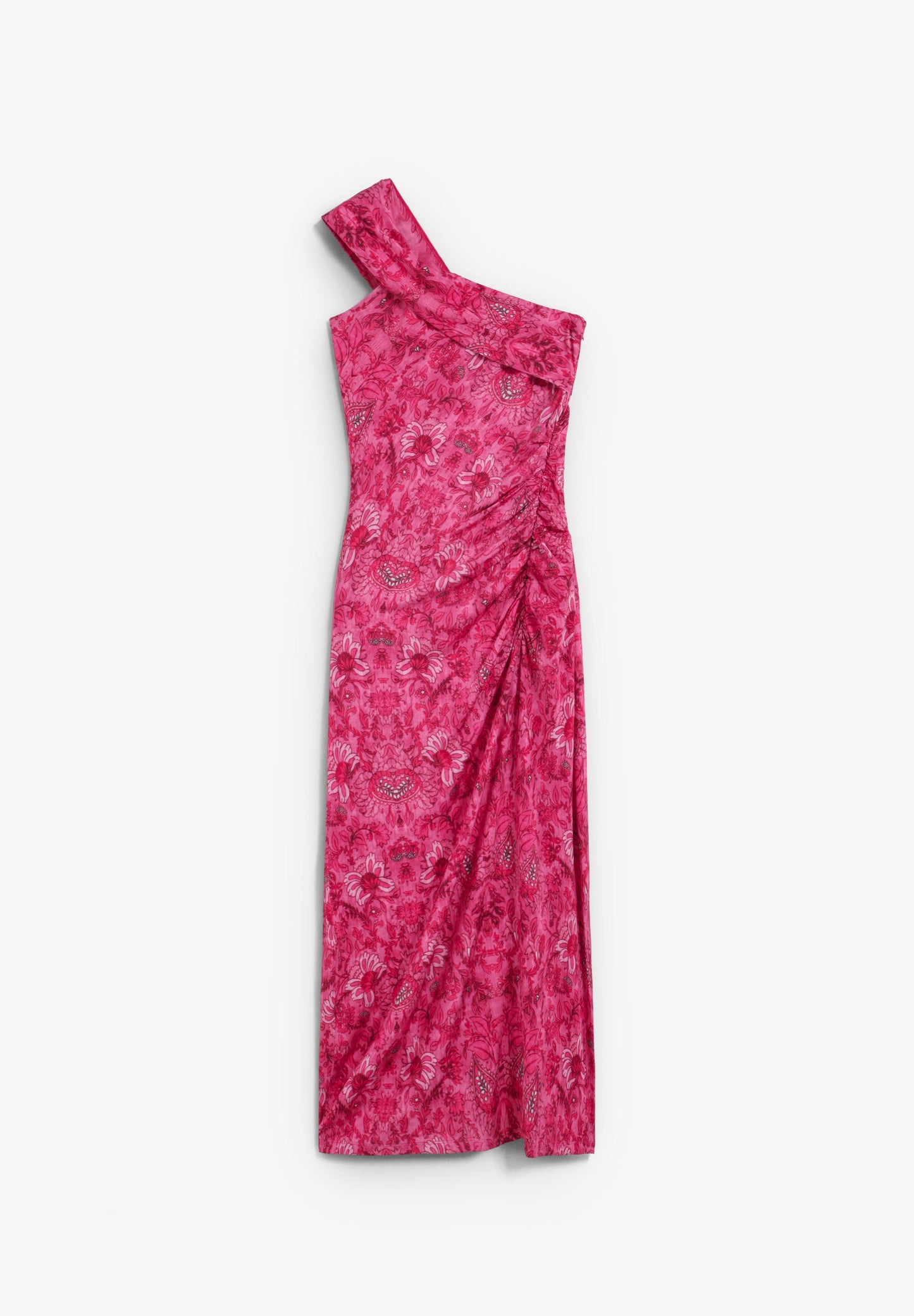 VESTIDO MIDI ASIMÉTRICO ESTAMPADO