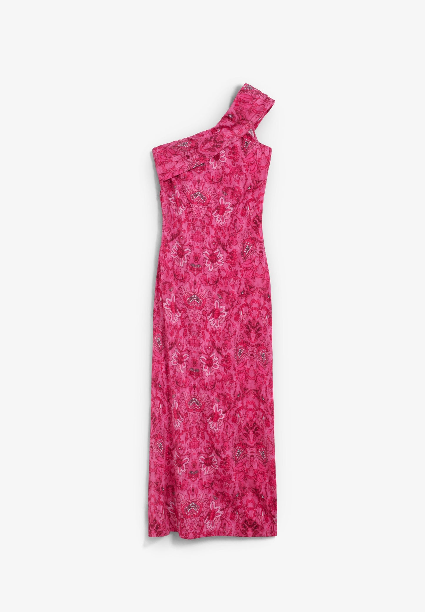 VESTIDO MIDI ASIMÉTRICO ESTAMPADO